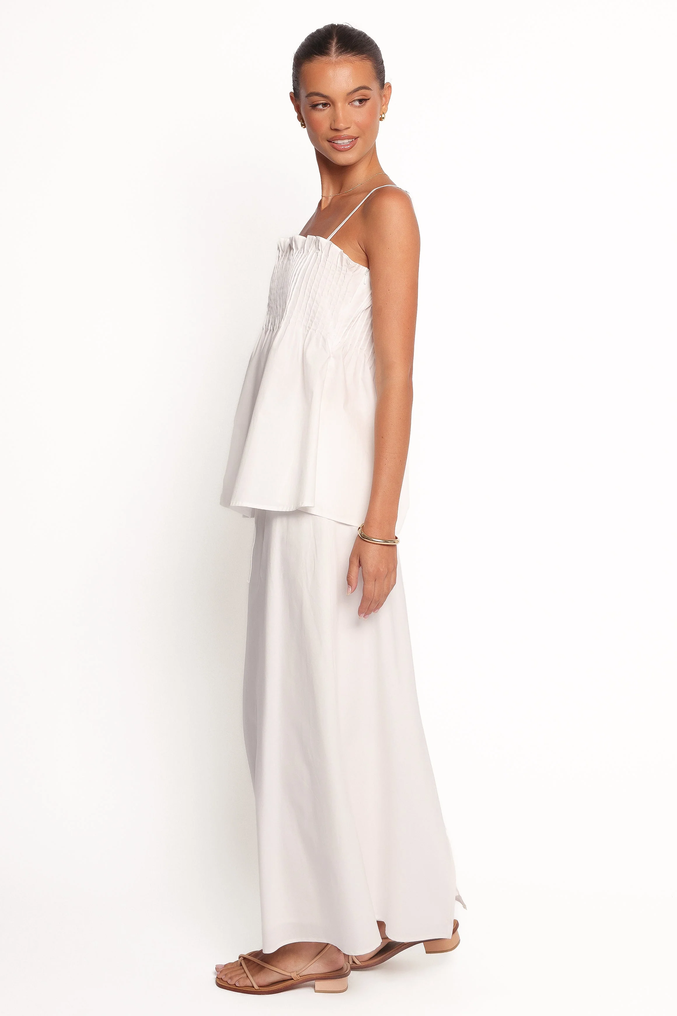 Elena Cotton Maxi Skirt - White