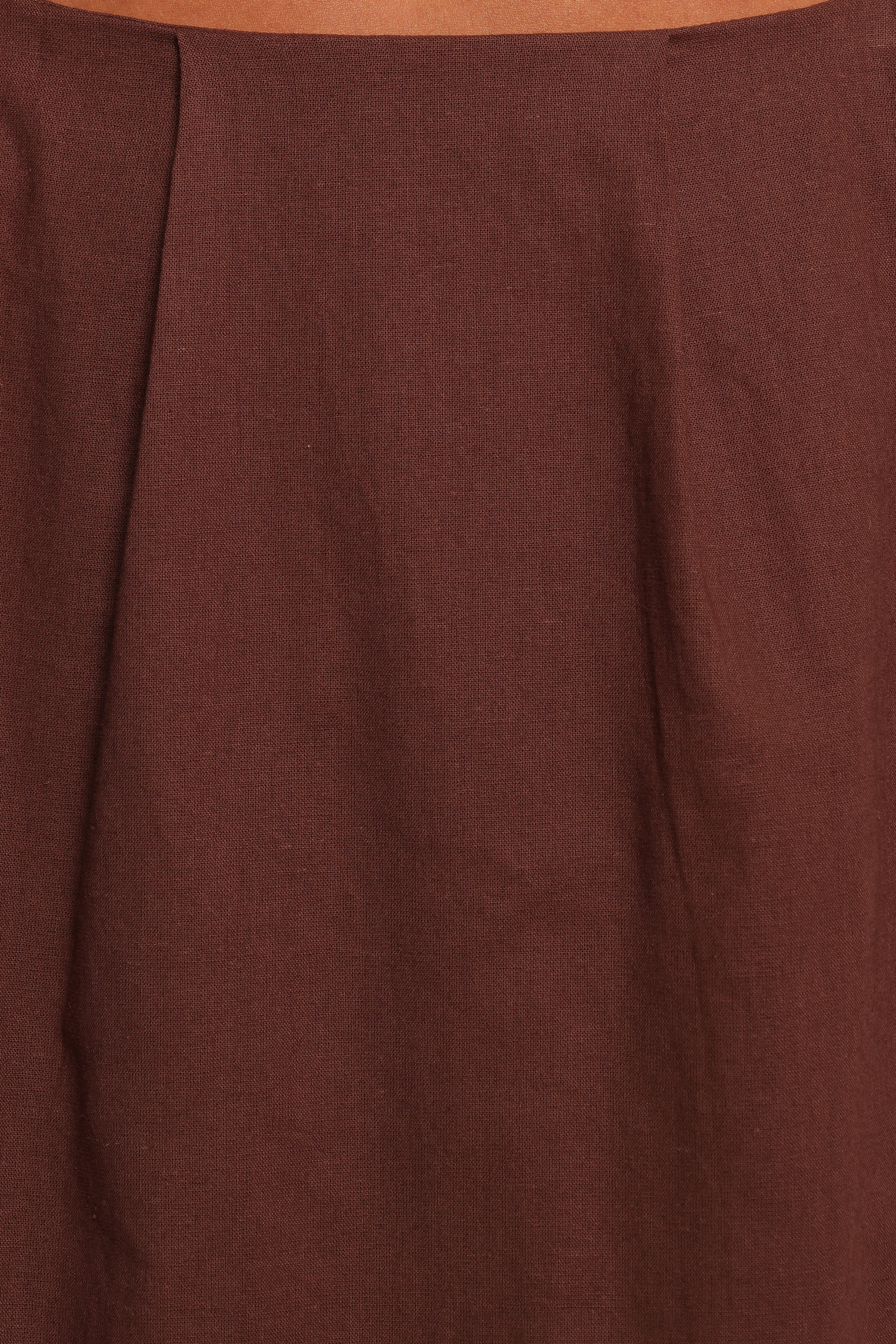 Chiaro Midi Skirt - Brown