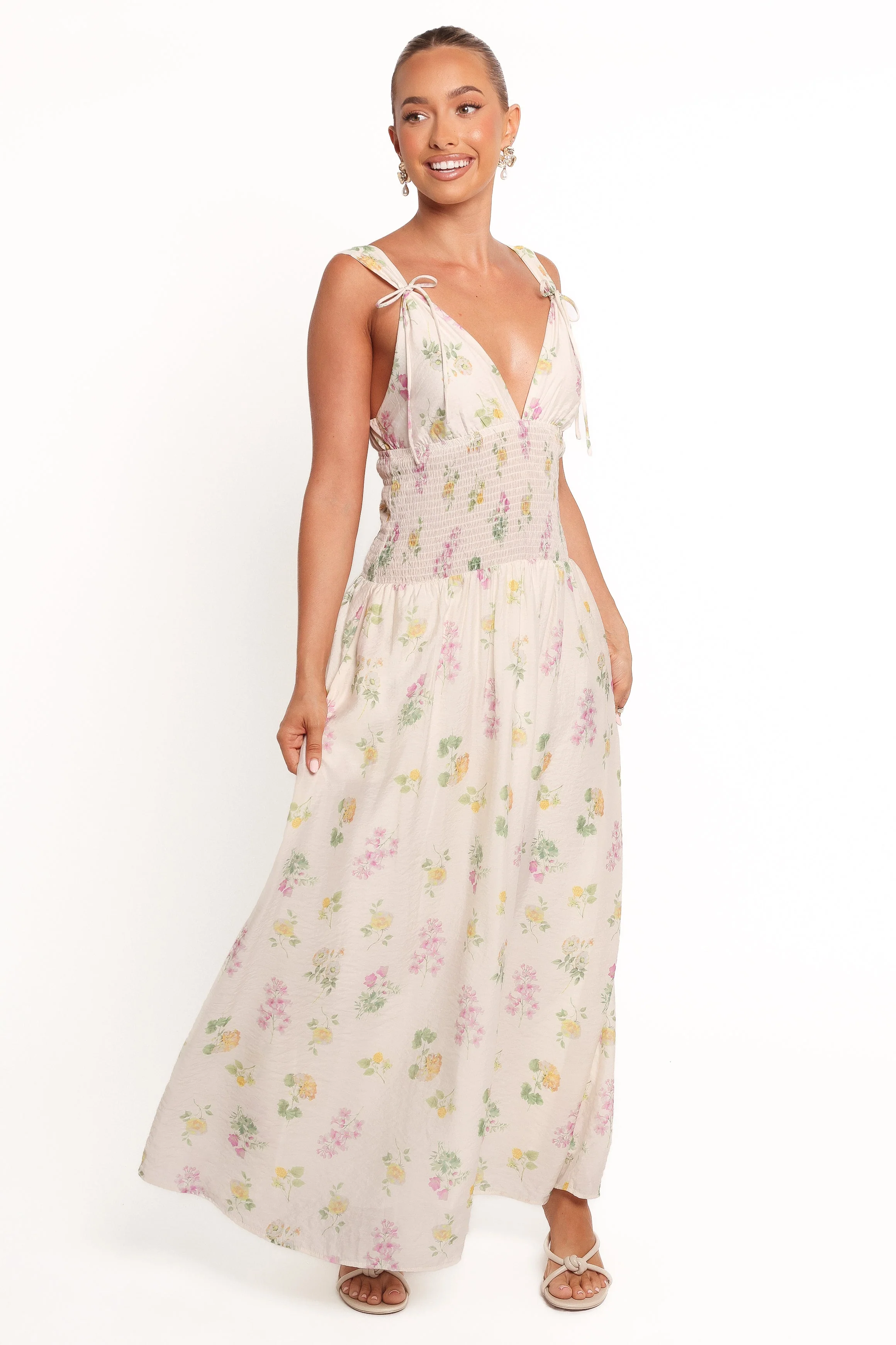 Reverie Maxi Dress - Purple Ditsy Floral
