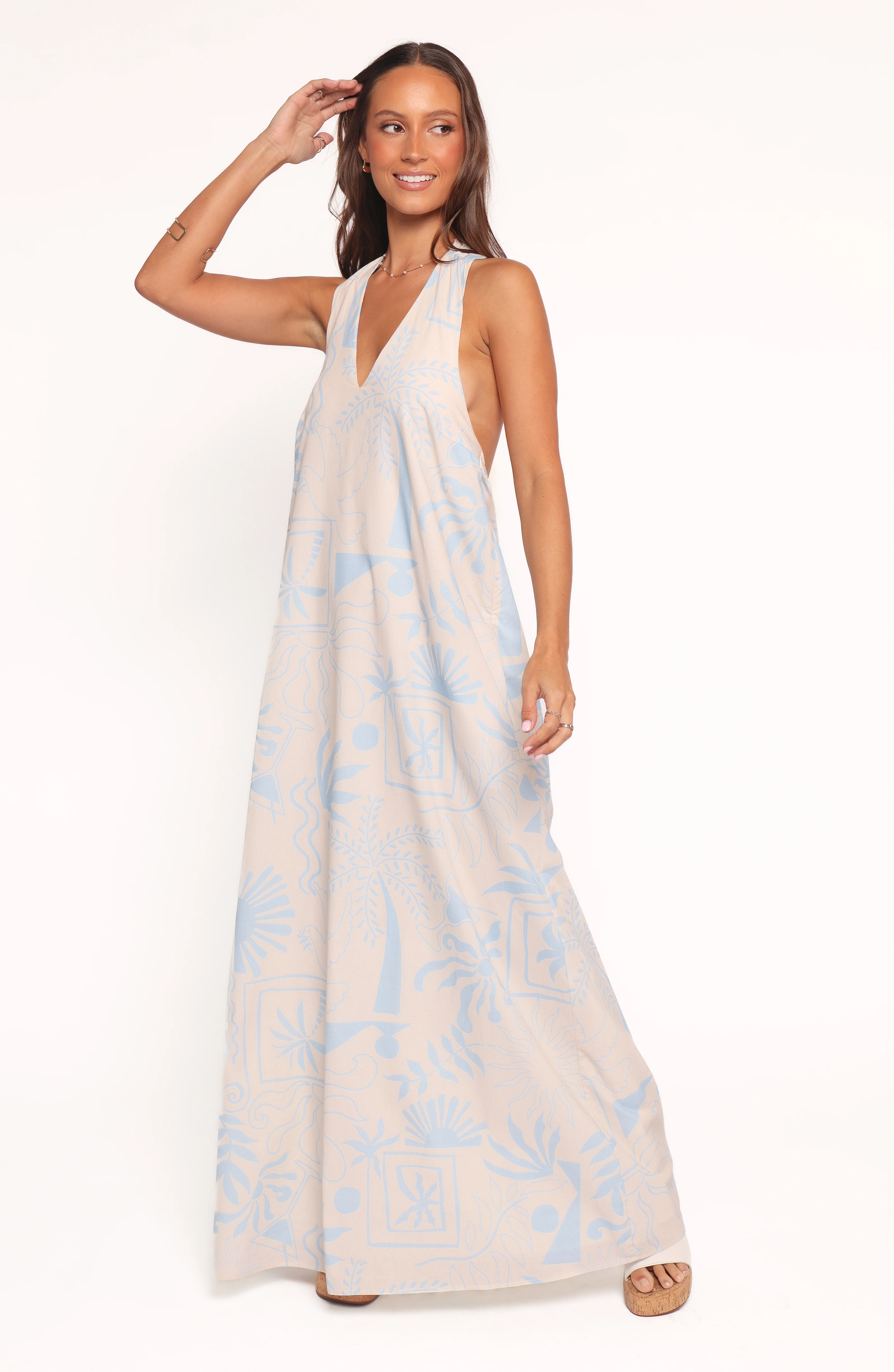 Naida Maxi Dress - Blue Soleil