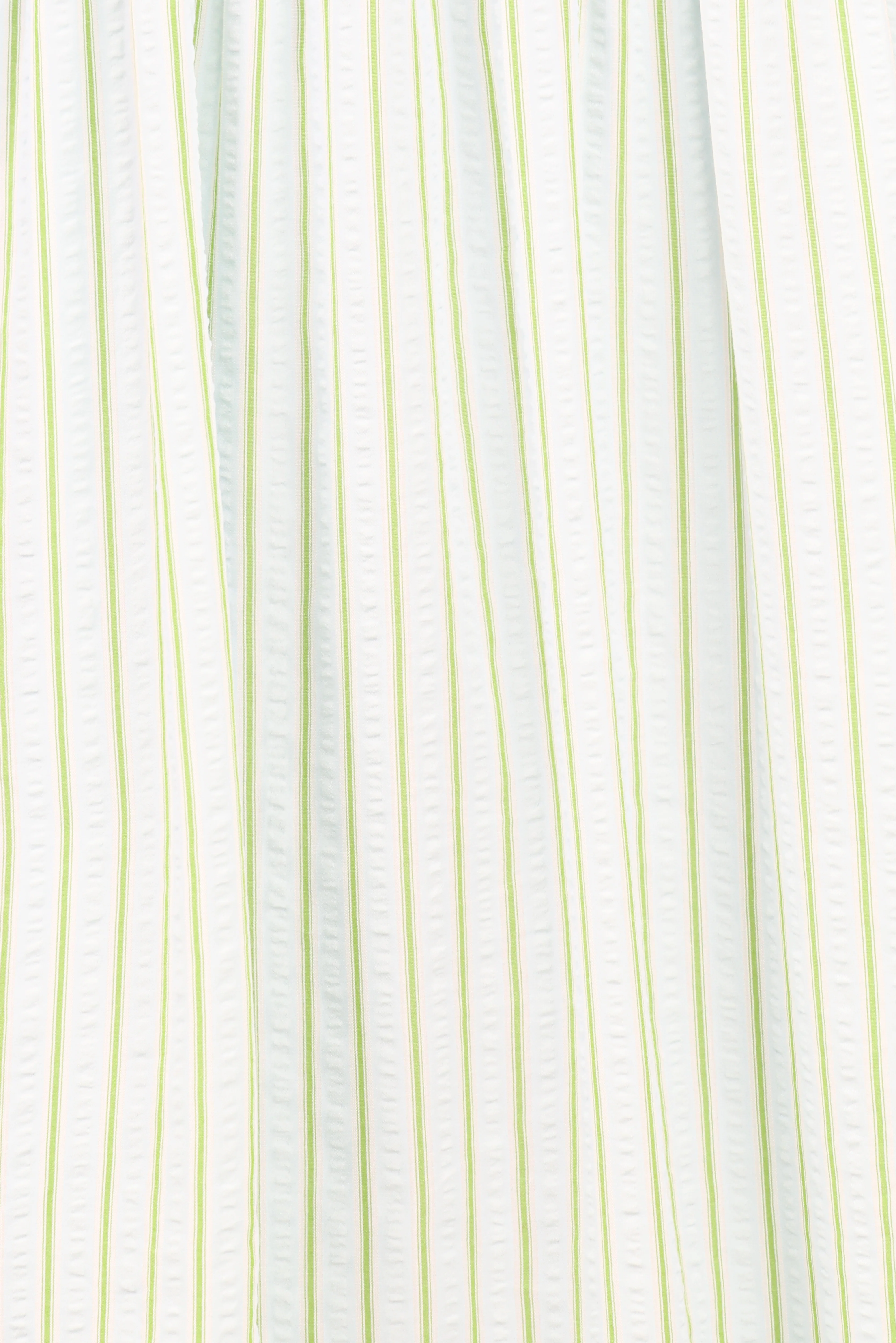Ronnie Short Sleeve Midi Dress - Green Blue Stripe