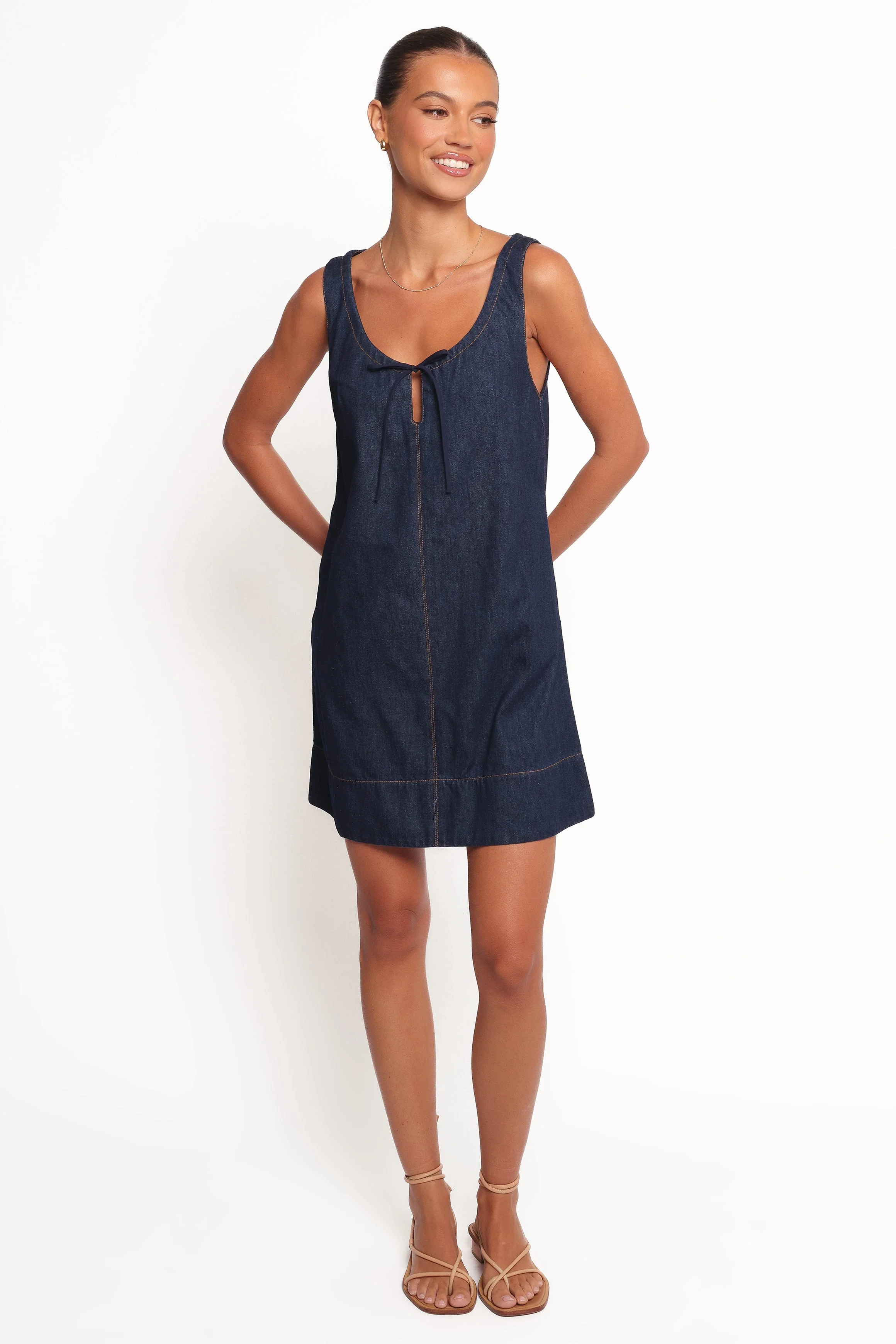 Azen Mini Dress - Dark Denim