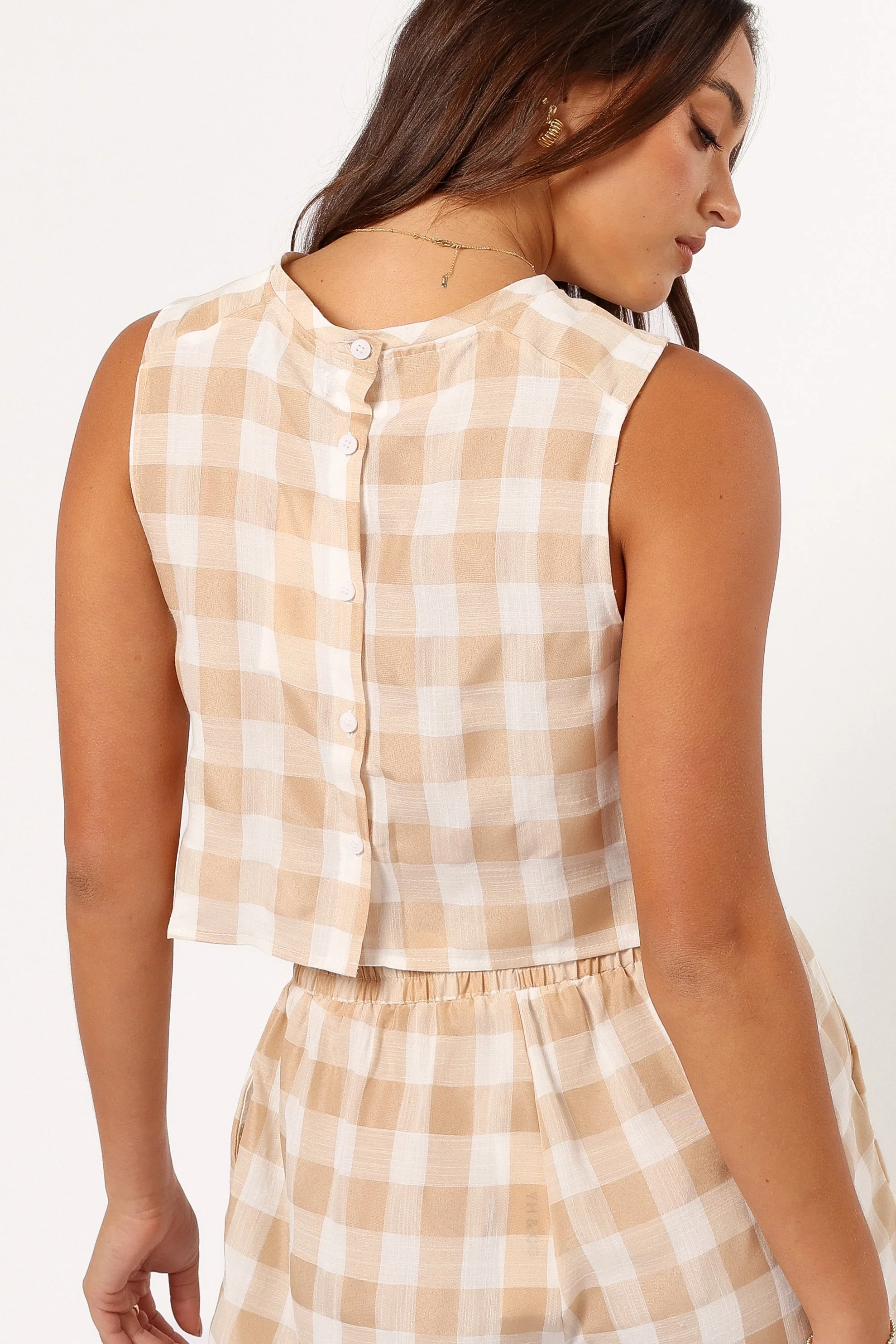 Jemmy Top - Beige Check