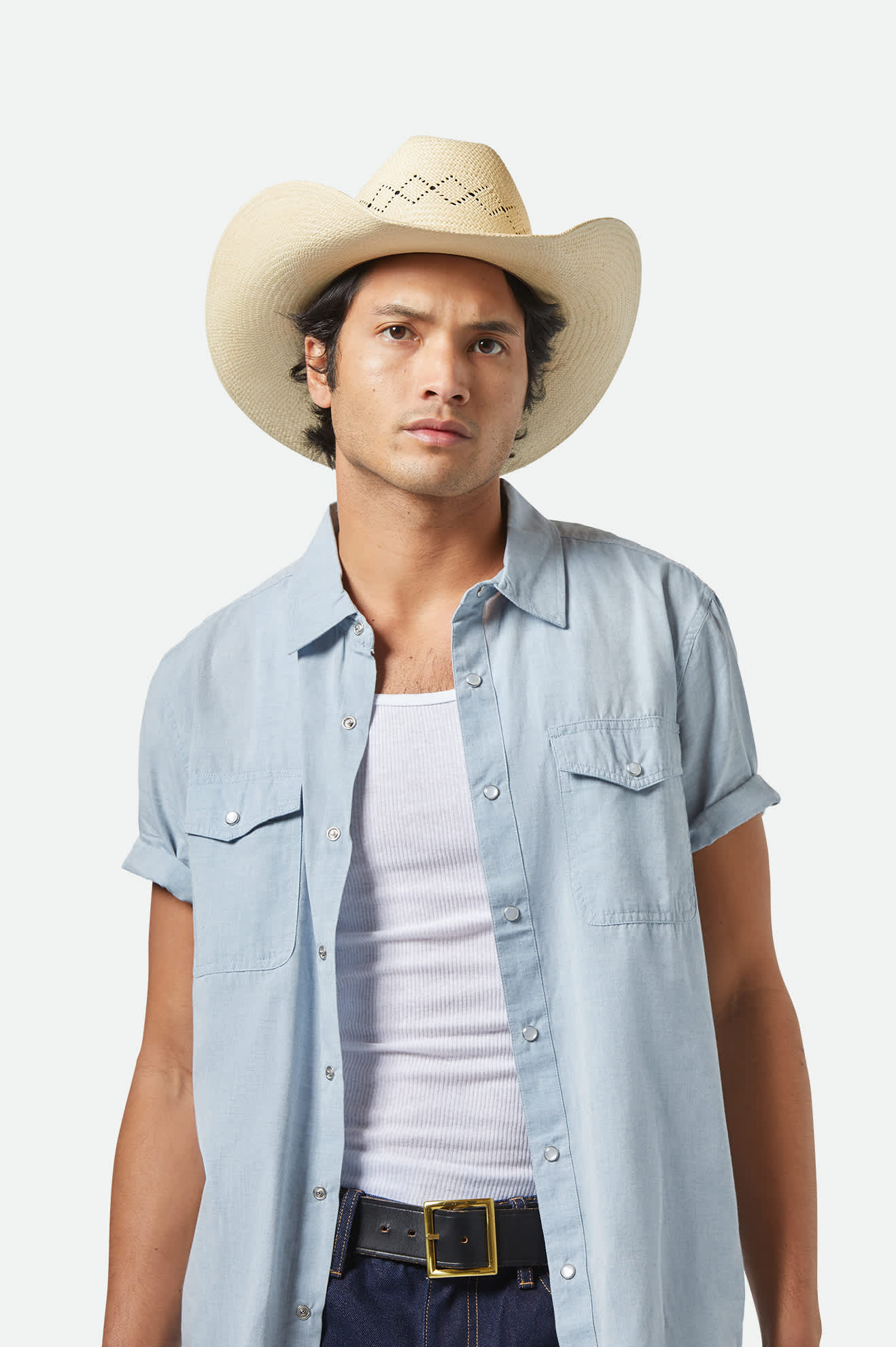 Laredo Panama Straw Cowboy Hat - Catalina Sand