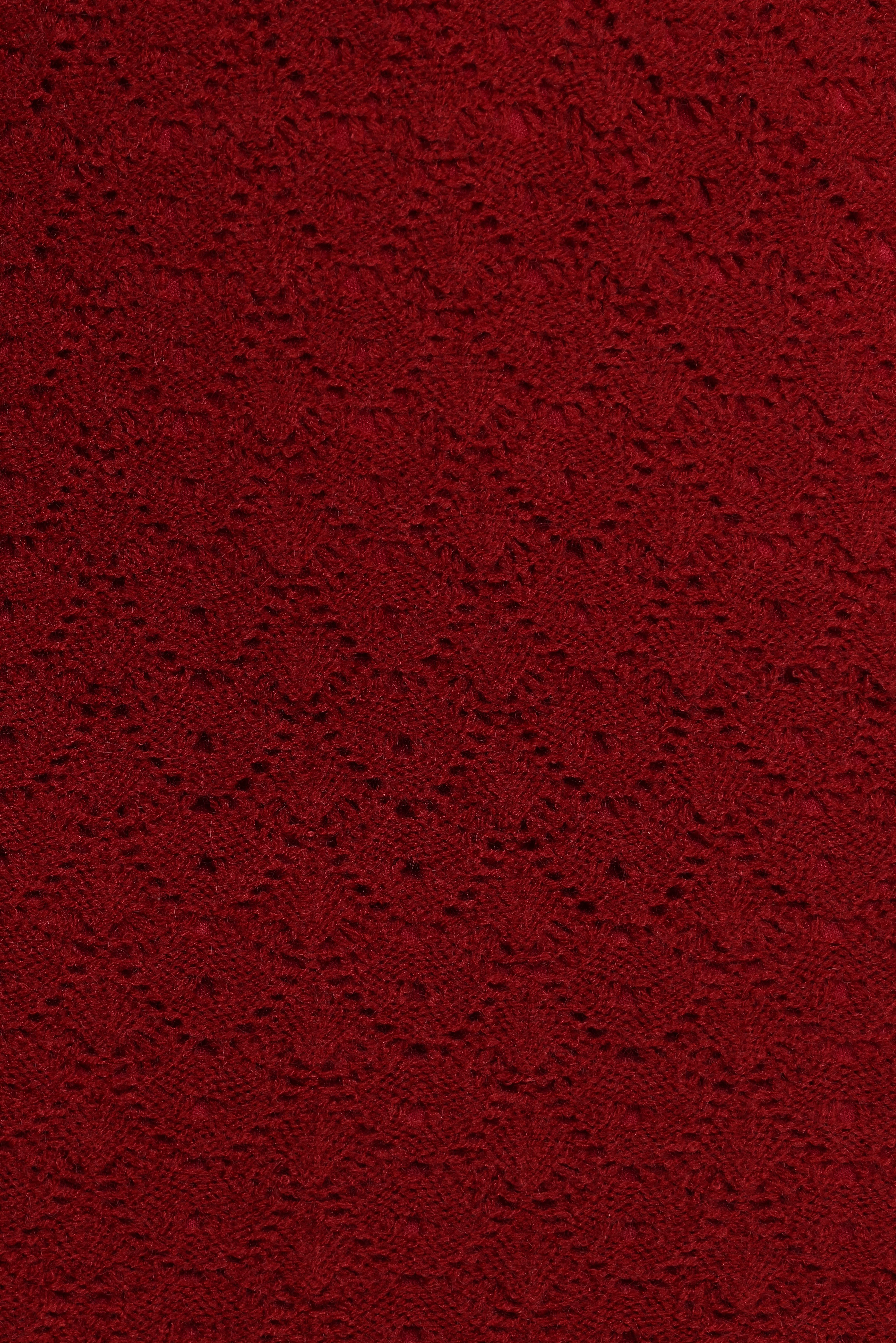 Suzzie Textured Knit Skirt/Cardi Set - Oxblood