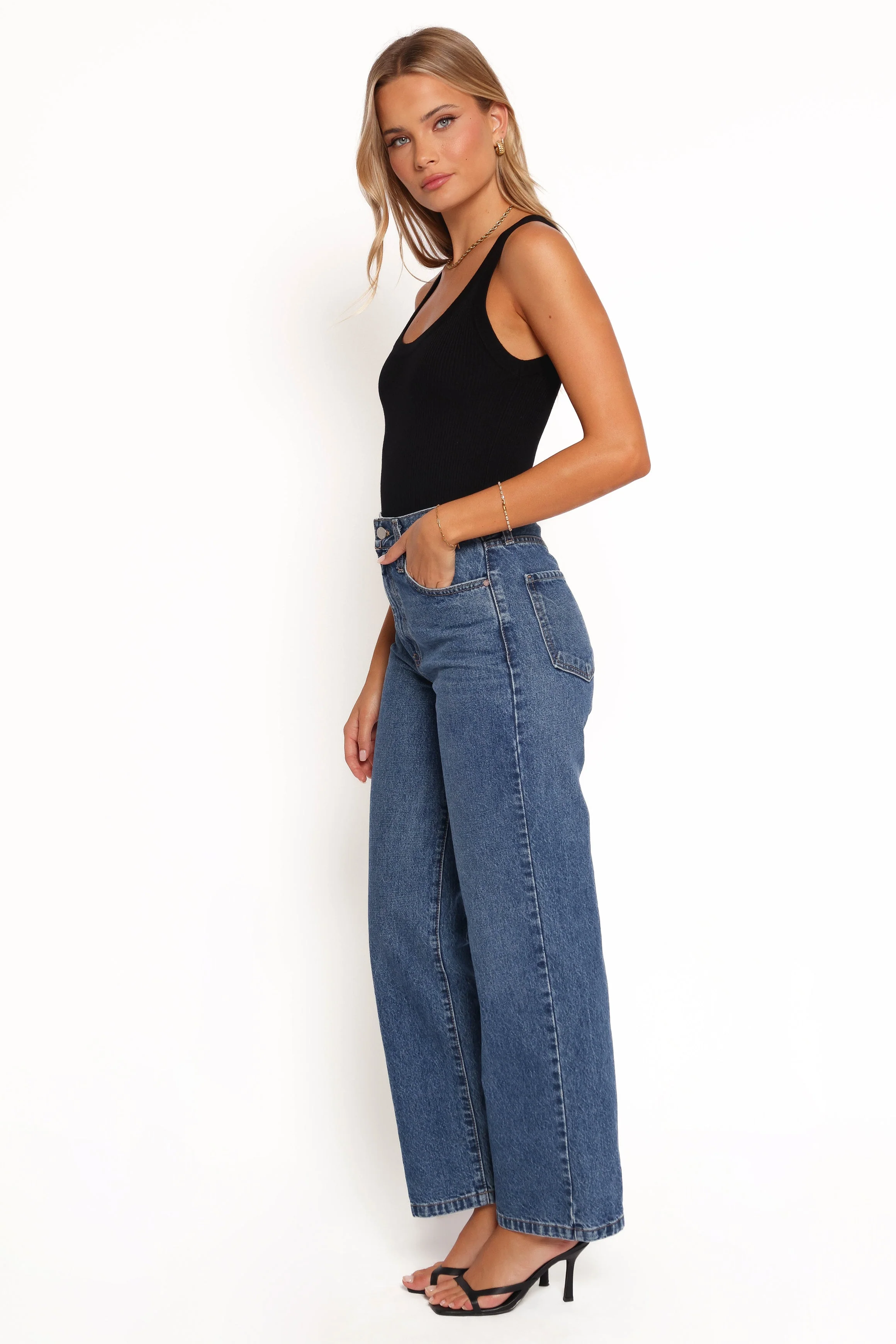 Just Black Relaxed 90S Straight Jean - Dark Denim