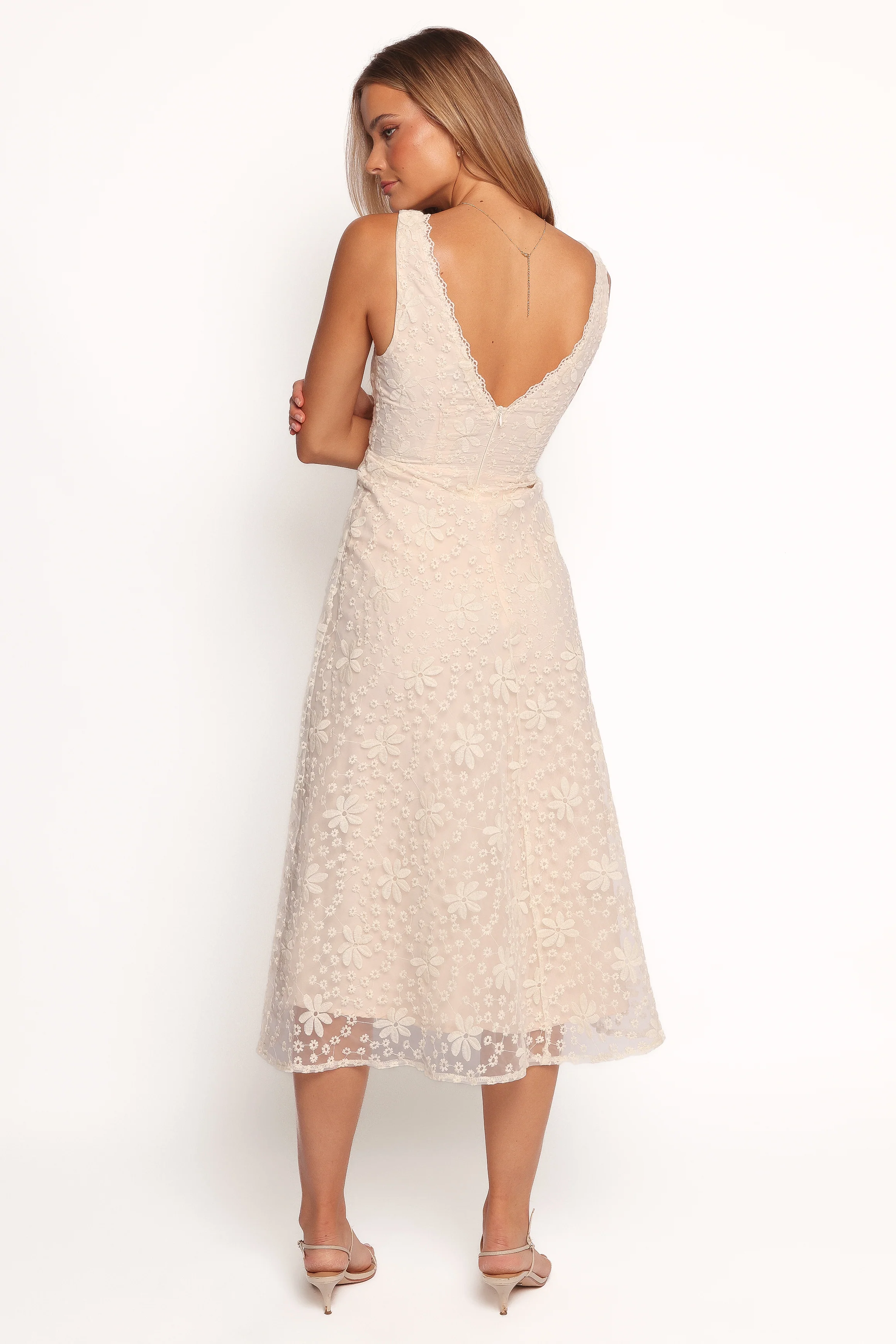 Louise Midi Dress - Cream