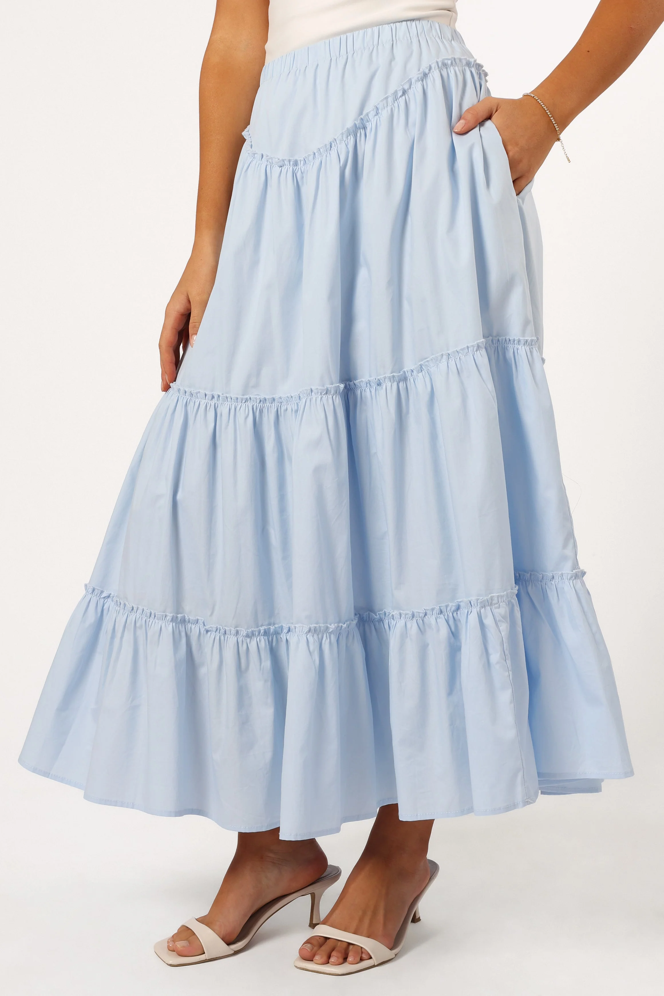 Somerset Midi Skirt - Sky