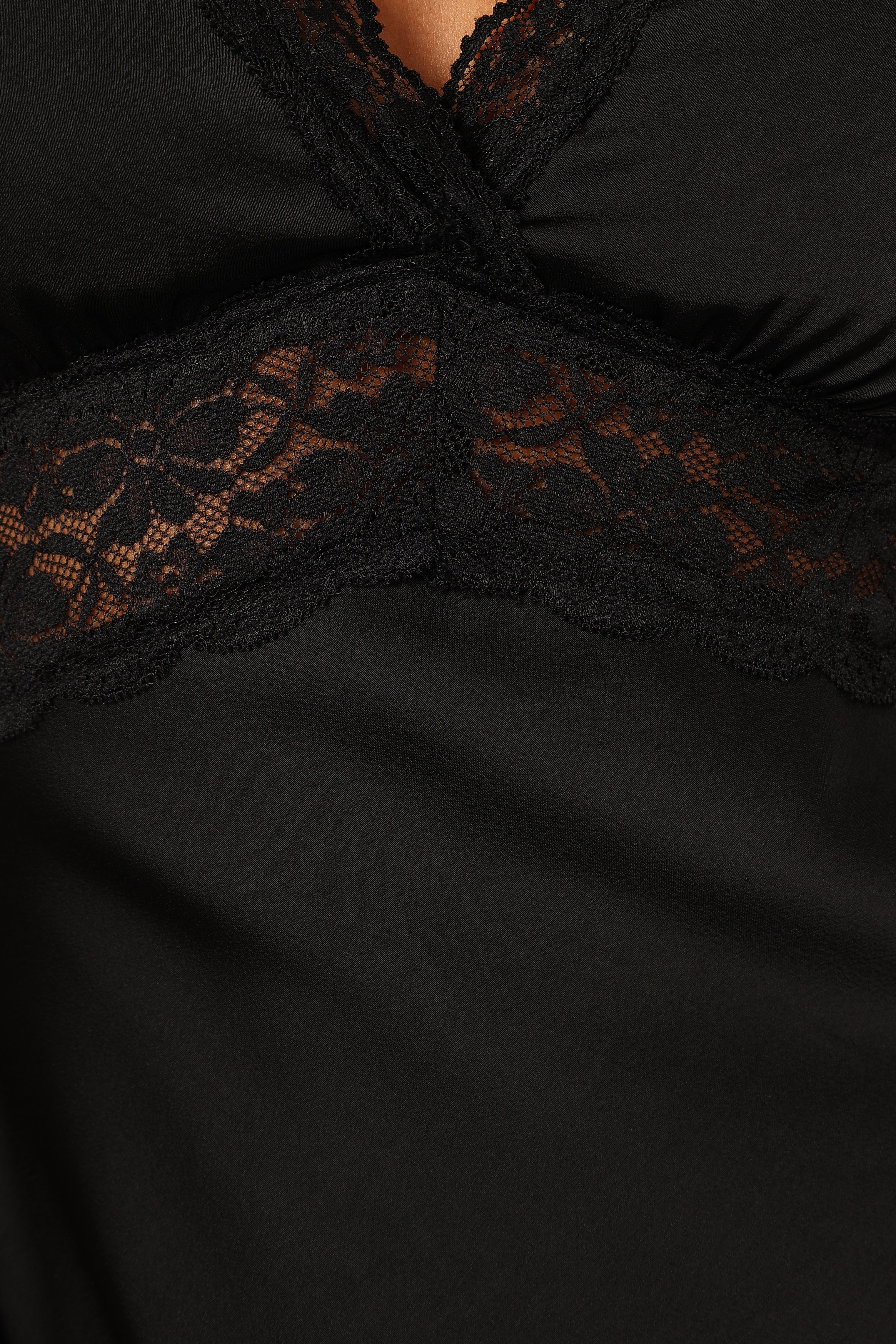 Brennan Maxi Slip Dress - Black