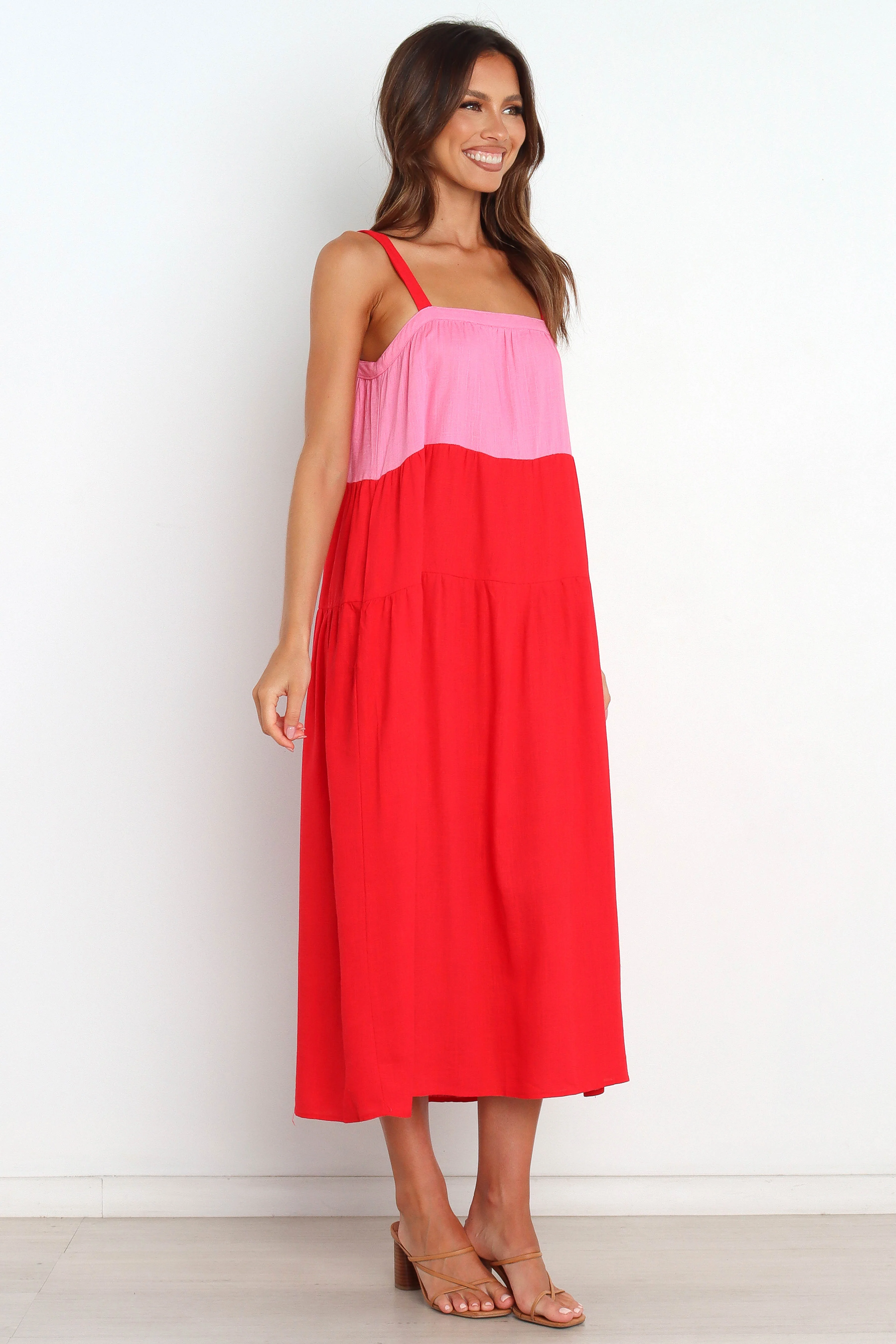 Aliana Dress - Pink Splice