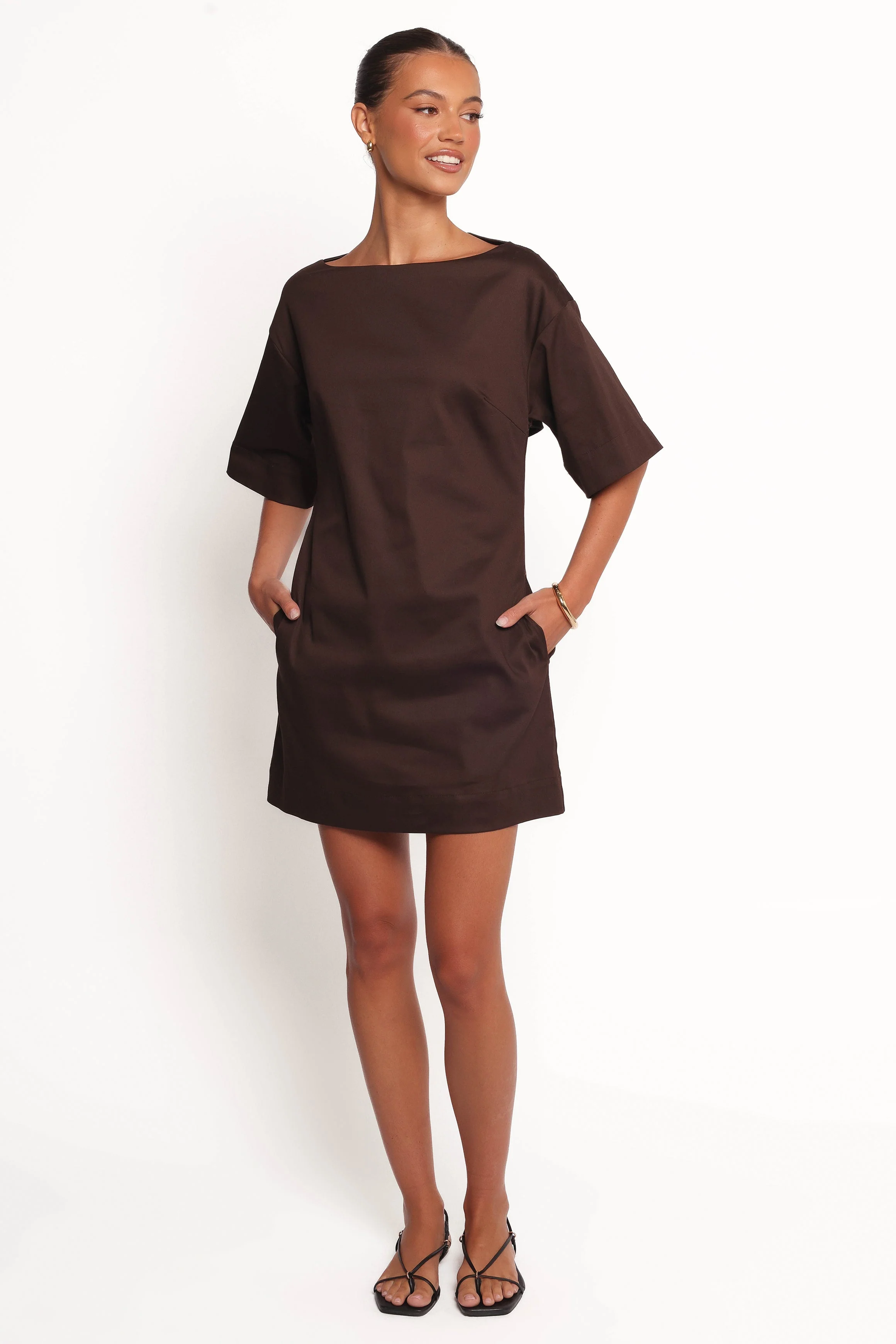 Thorne Mini Dress - Chocolate