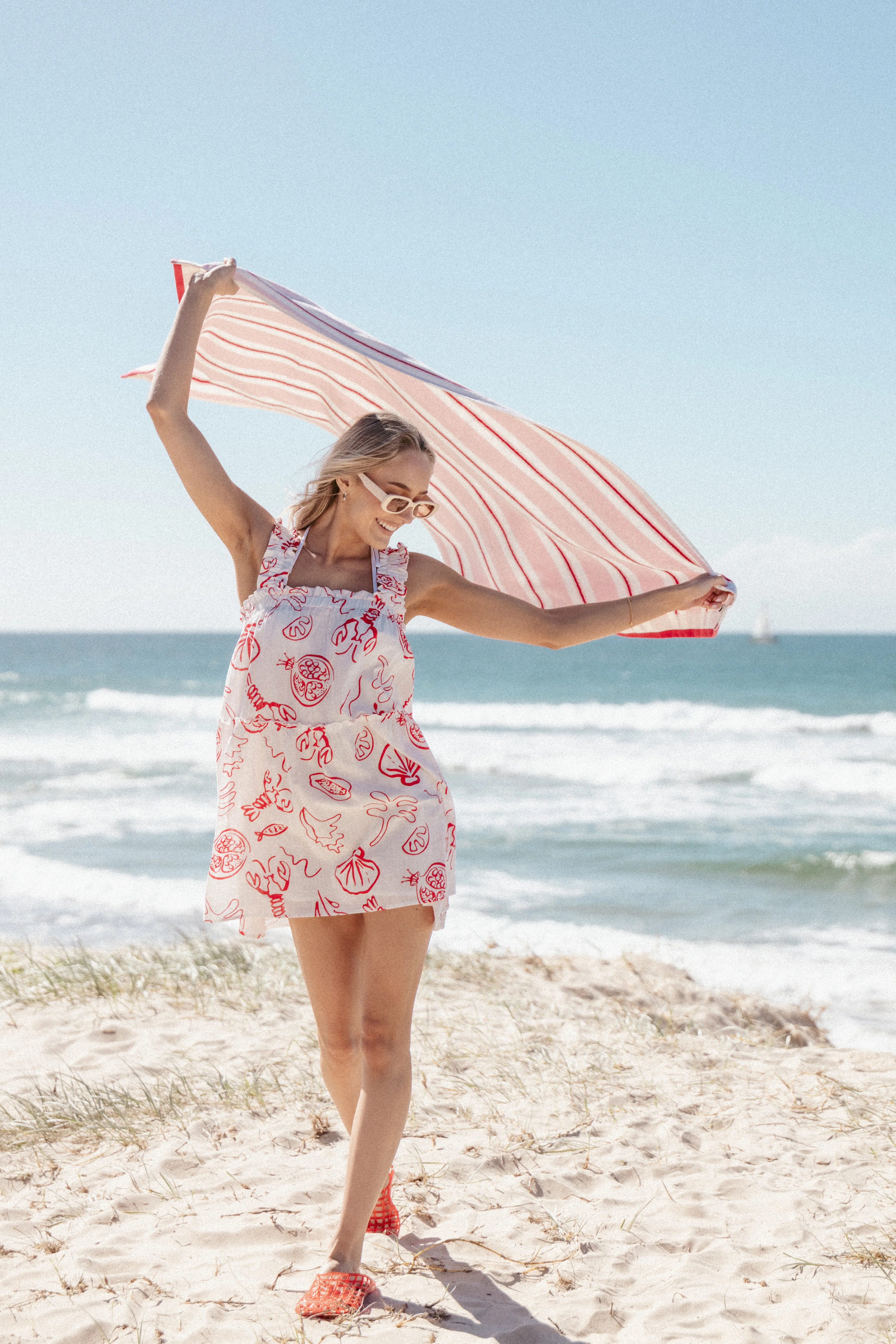 Elena Mini Dress - Red Lobster