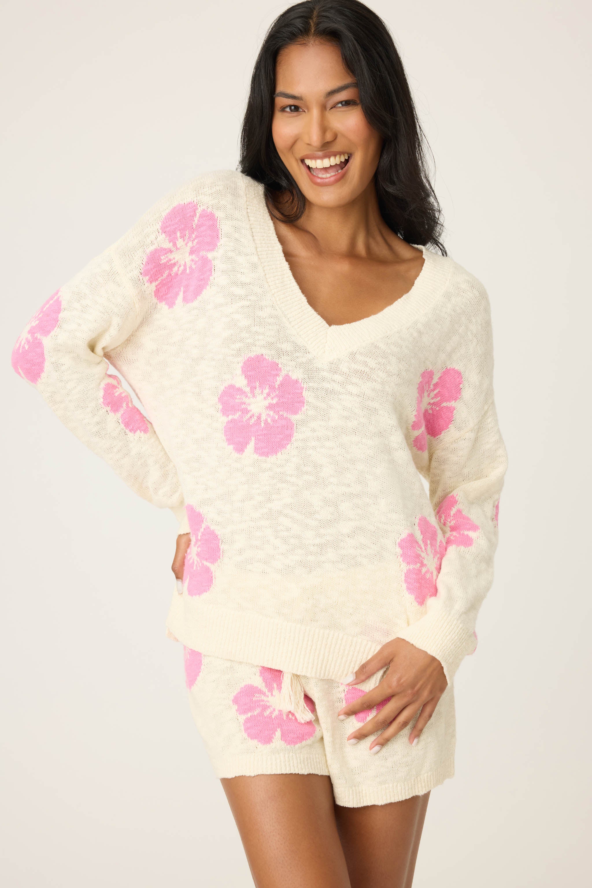 Bali Bay Floral Knit Sweater