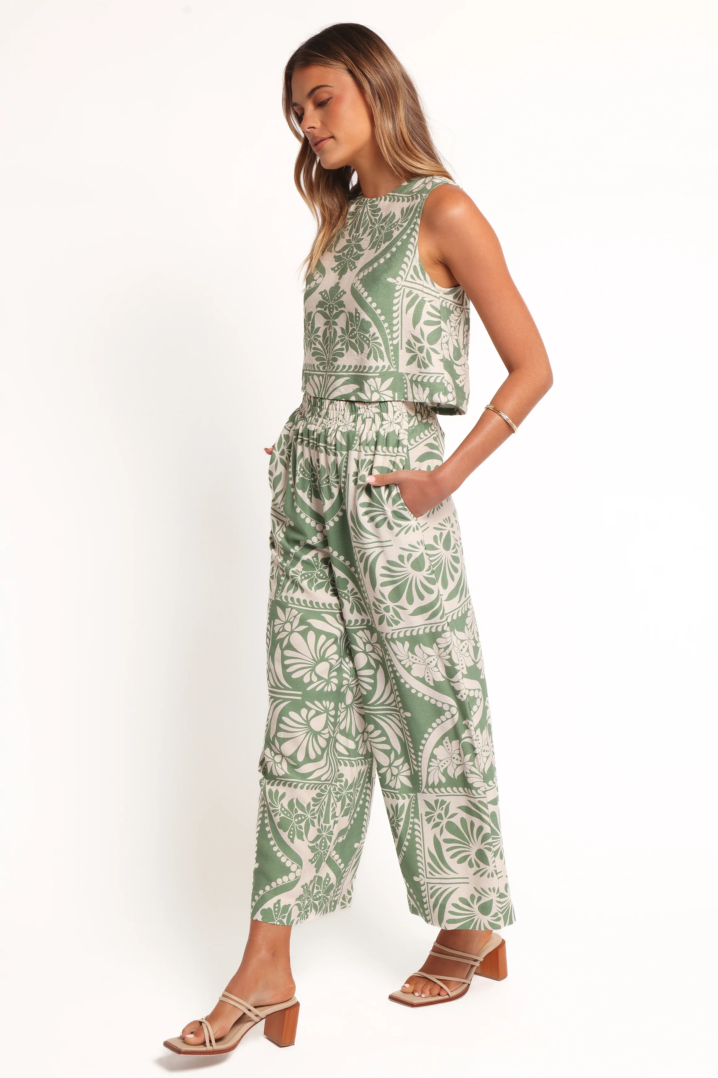 Nevin Pant - Green Floral