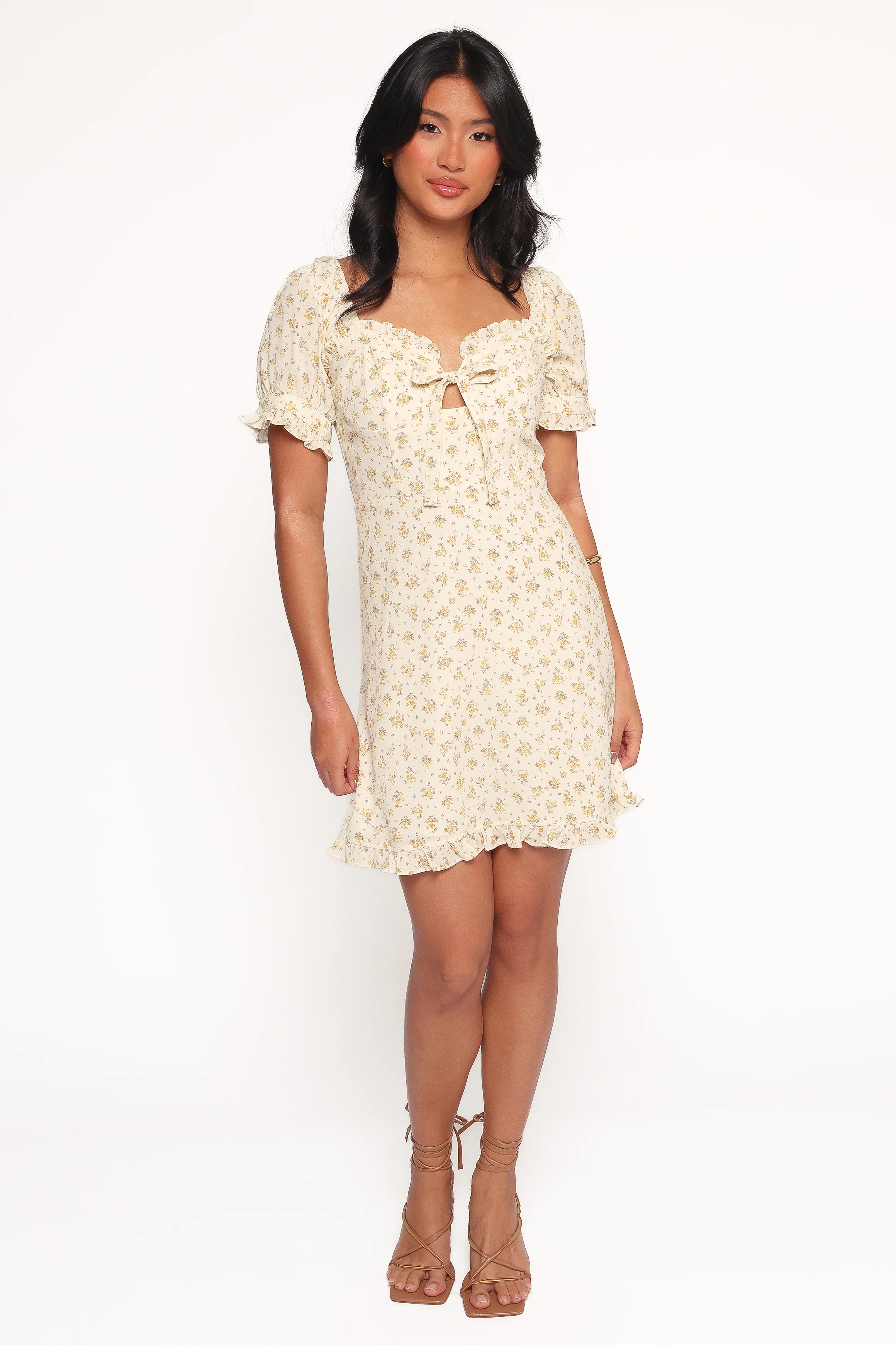 Joss Mini Dress - Cream Yellow