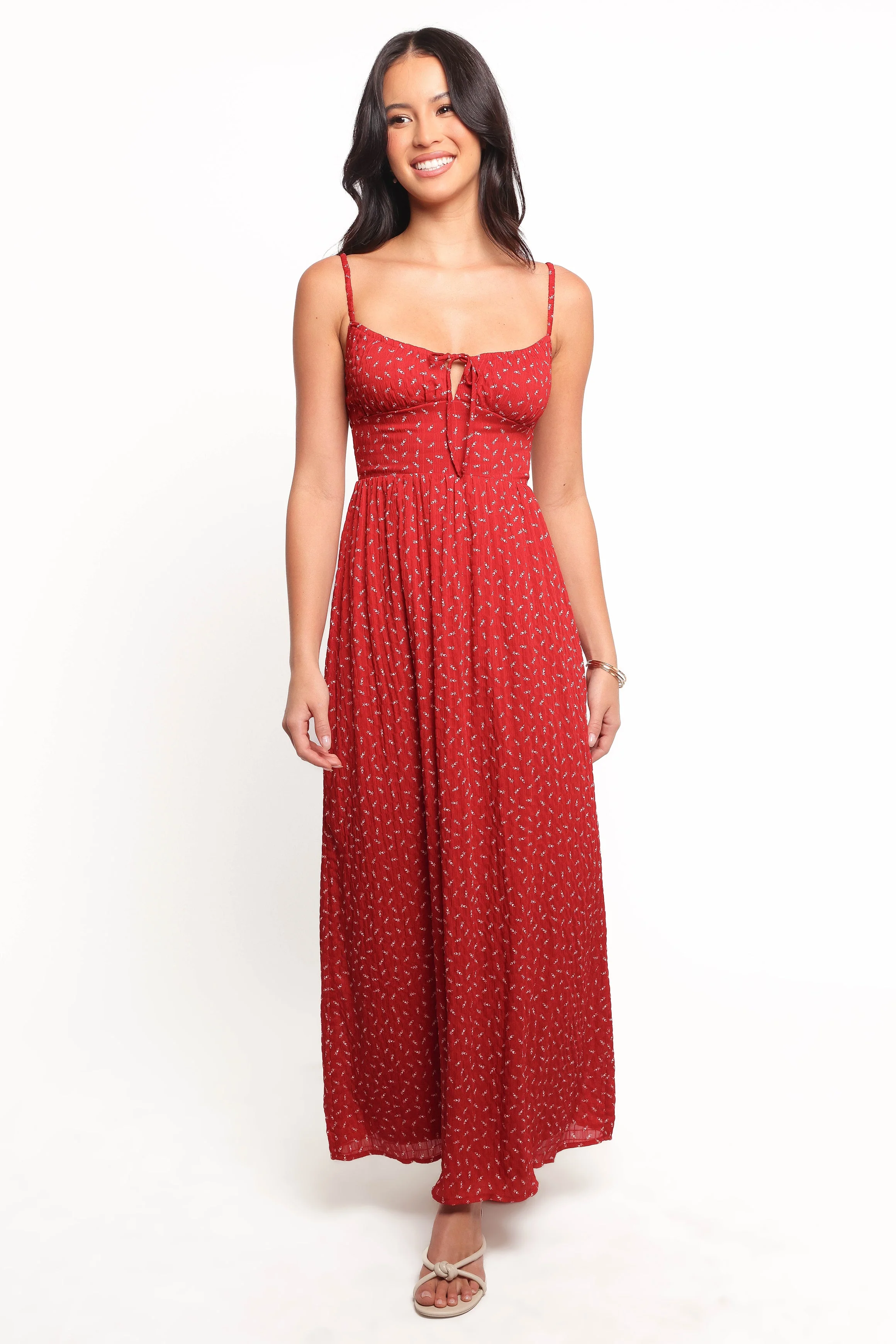 Ariadne Midi Dress - Red