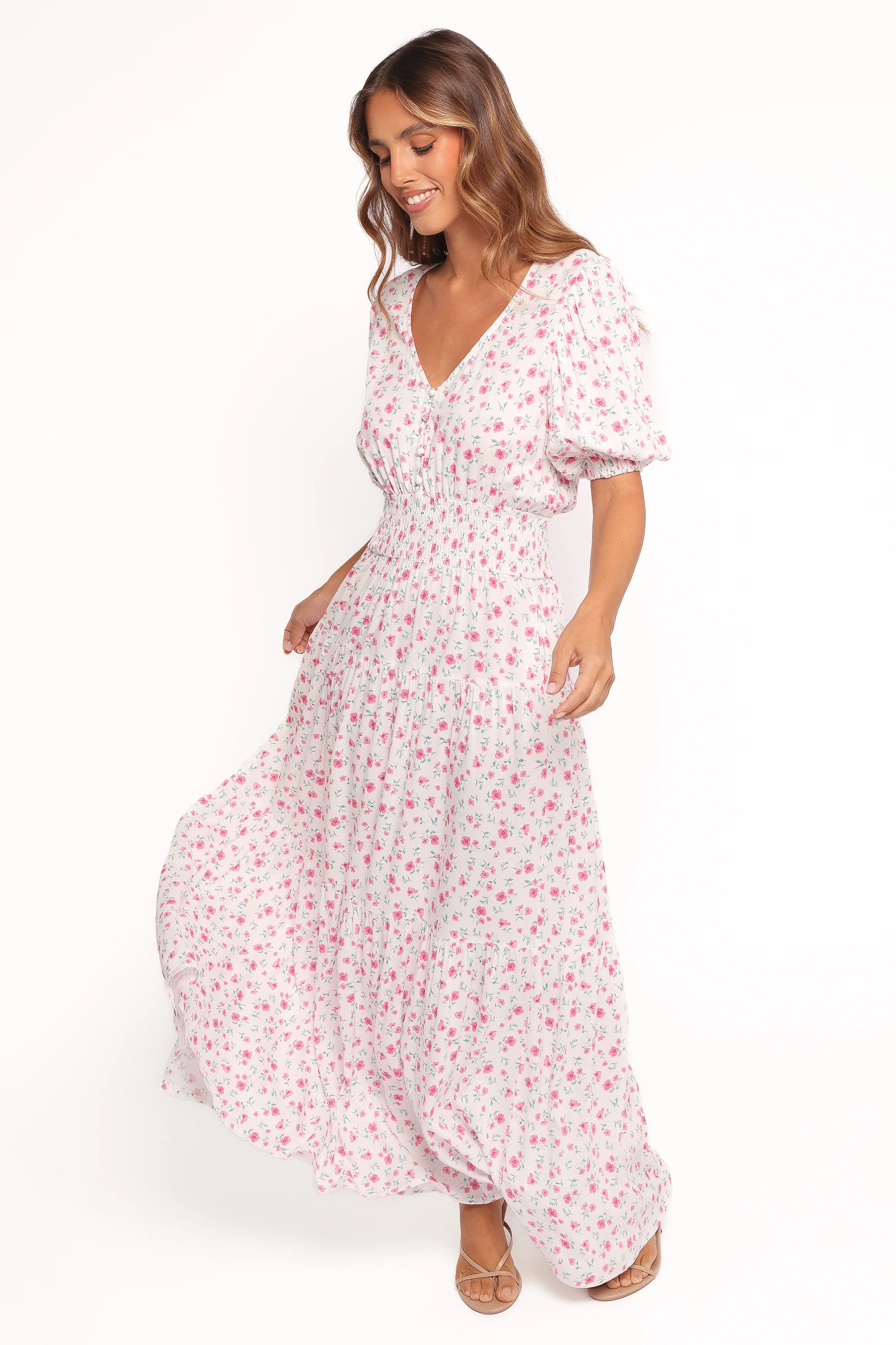 Thomas Maxi Dress - Pink Ditsy Floral