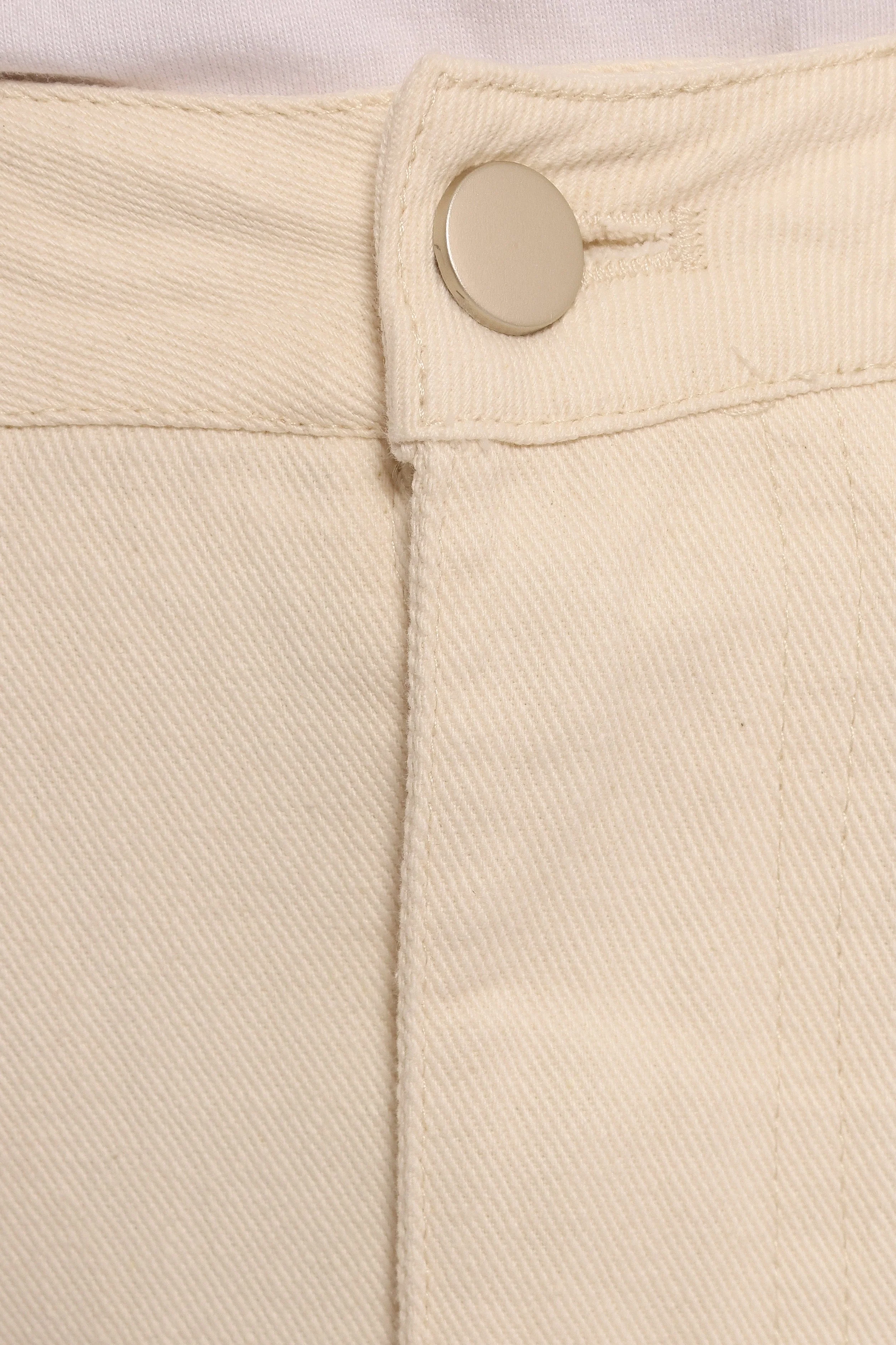 Kellen Corduroy Midi Skirt - Cream