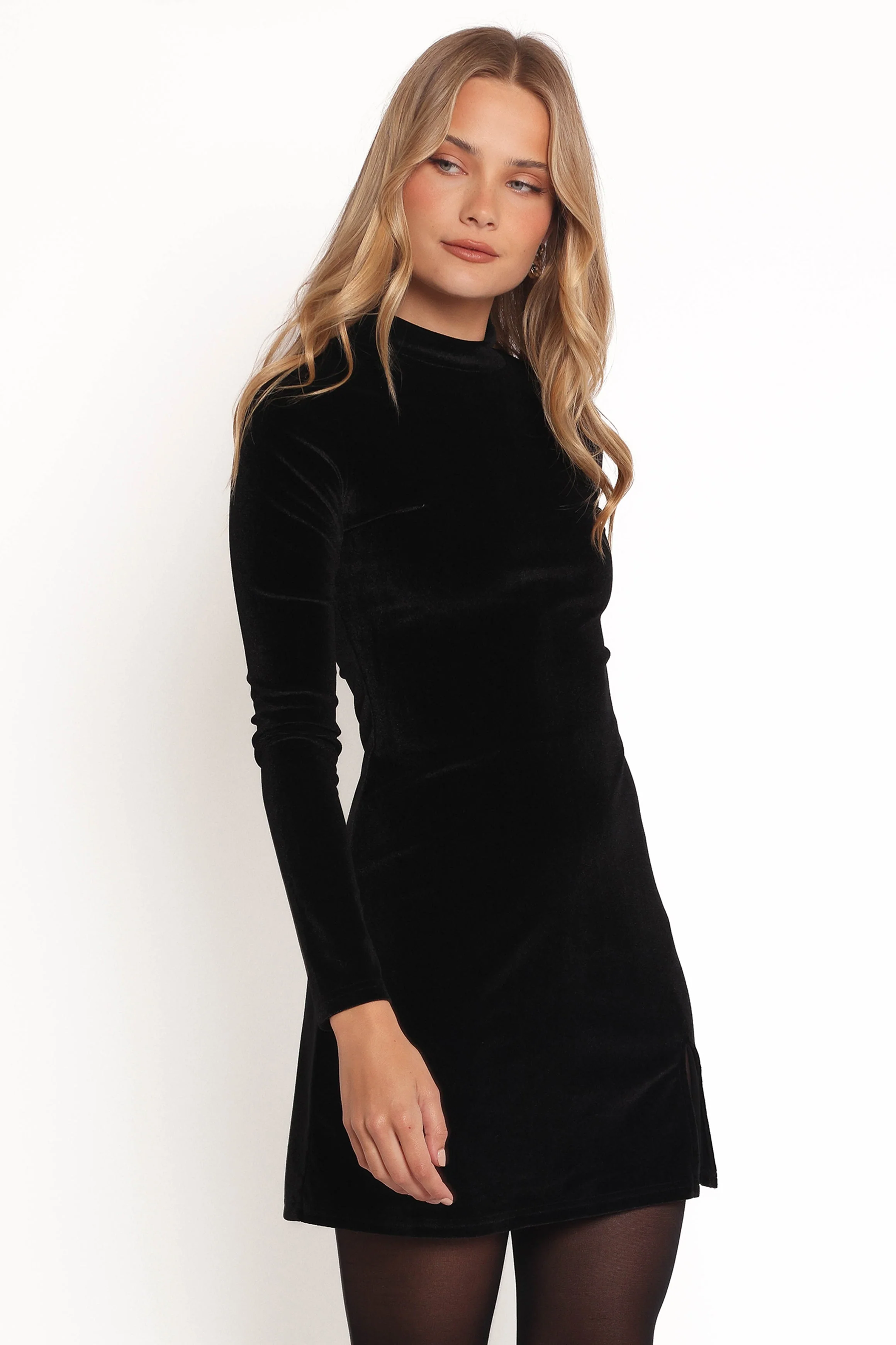 Taylor Velvet Mini Dress - Black