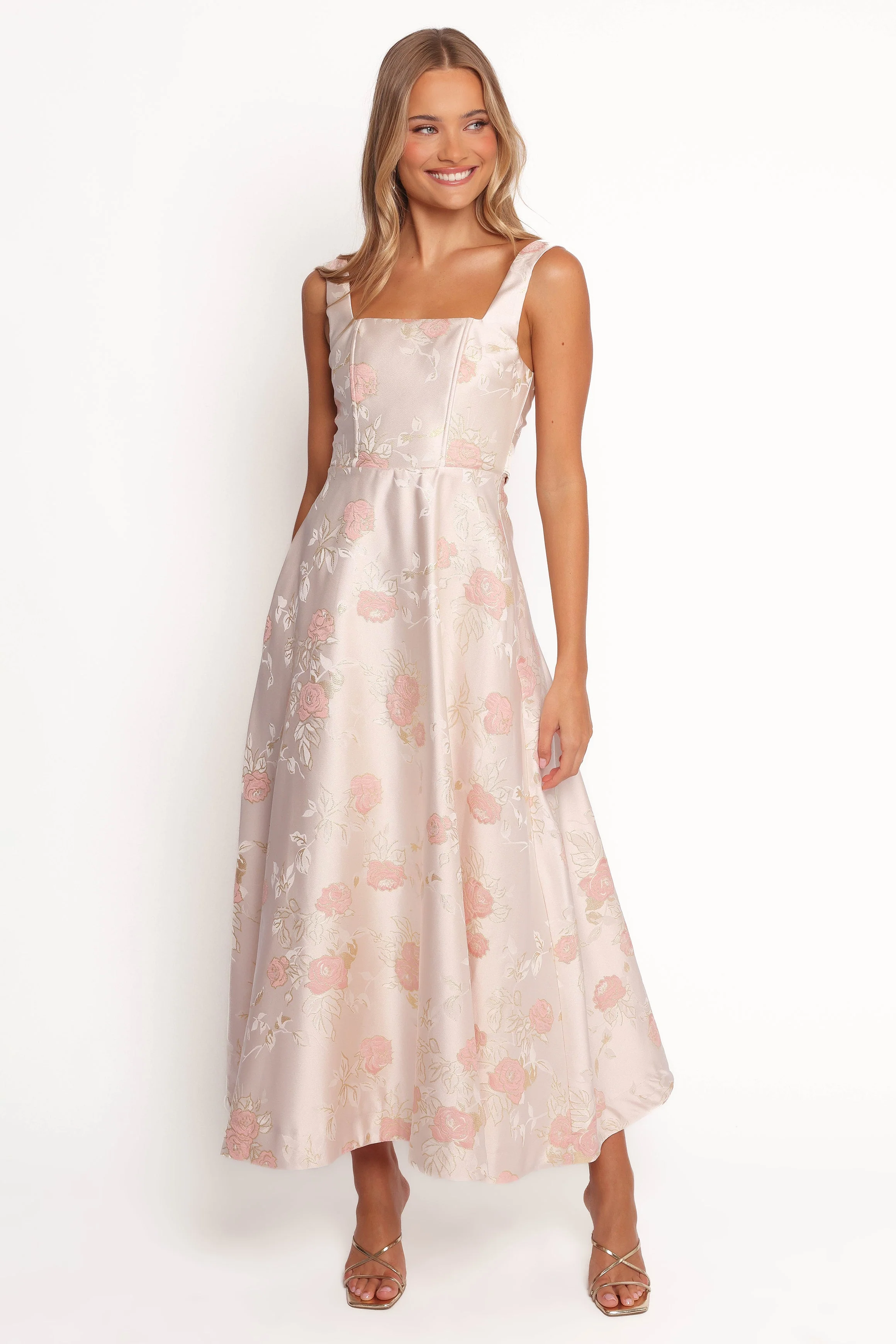 Zaria Midi Dress - Pink Floral