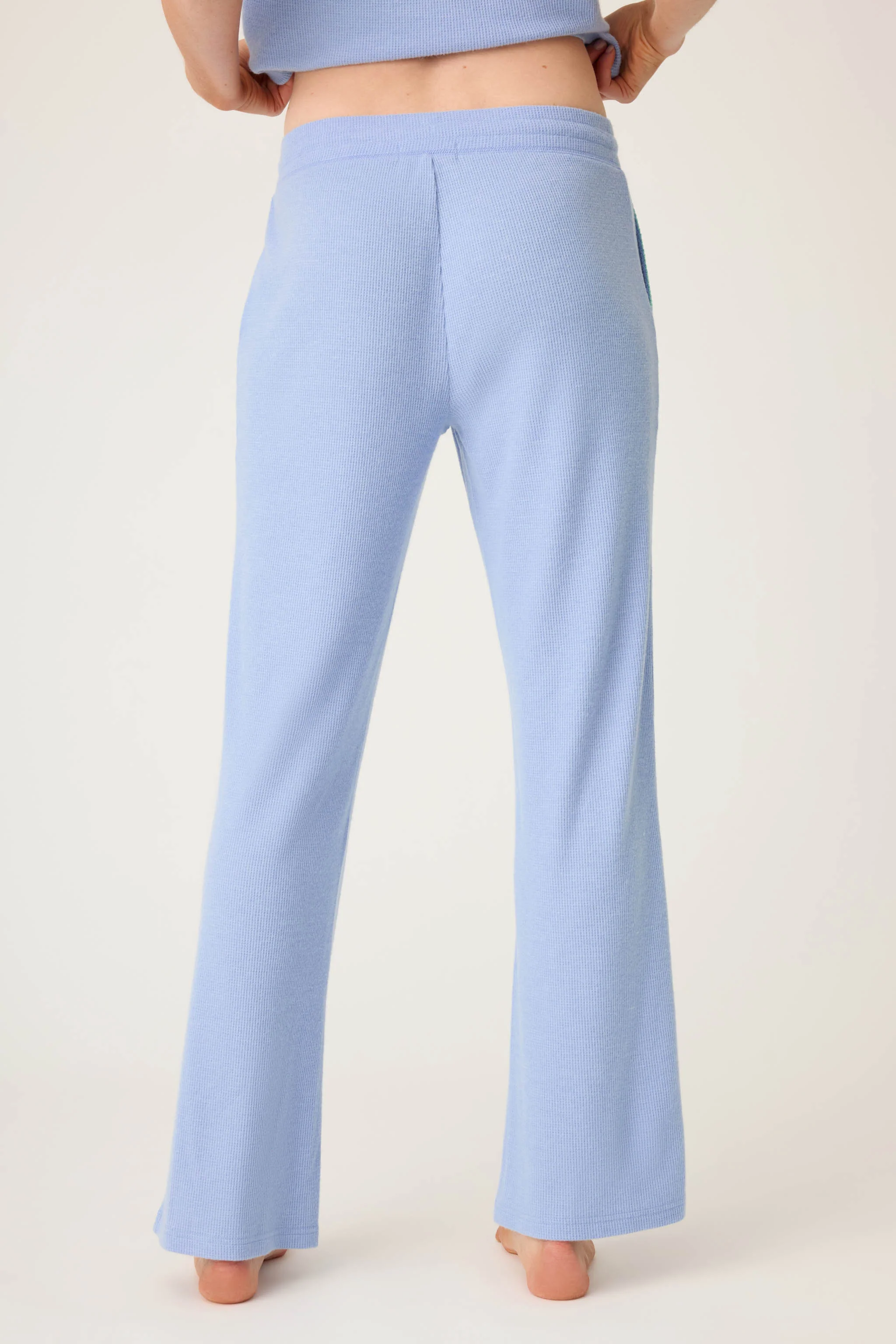 Vacay Vibes Baby Peachy Waffle Pants