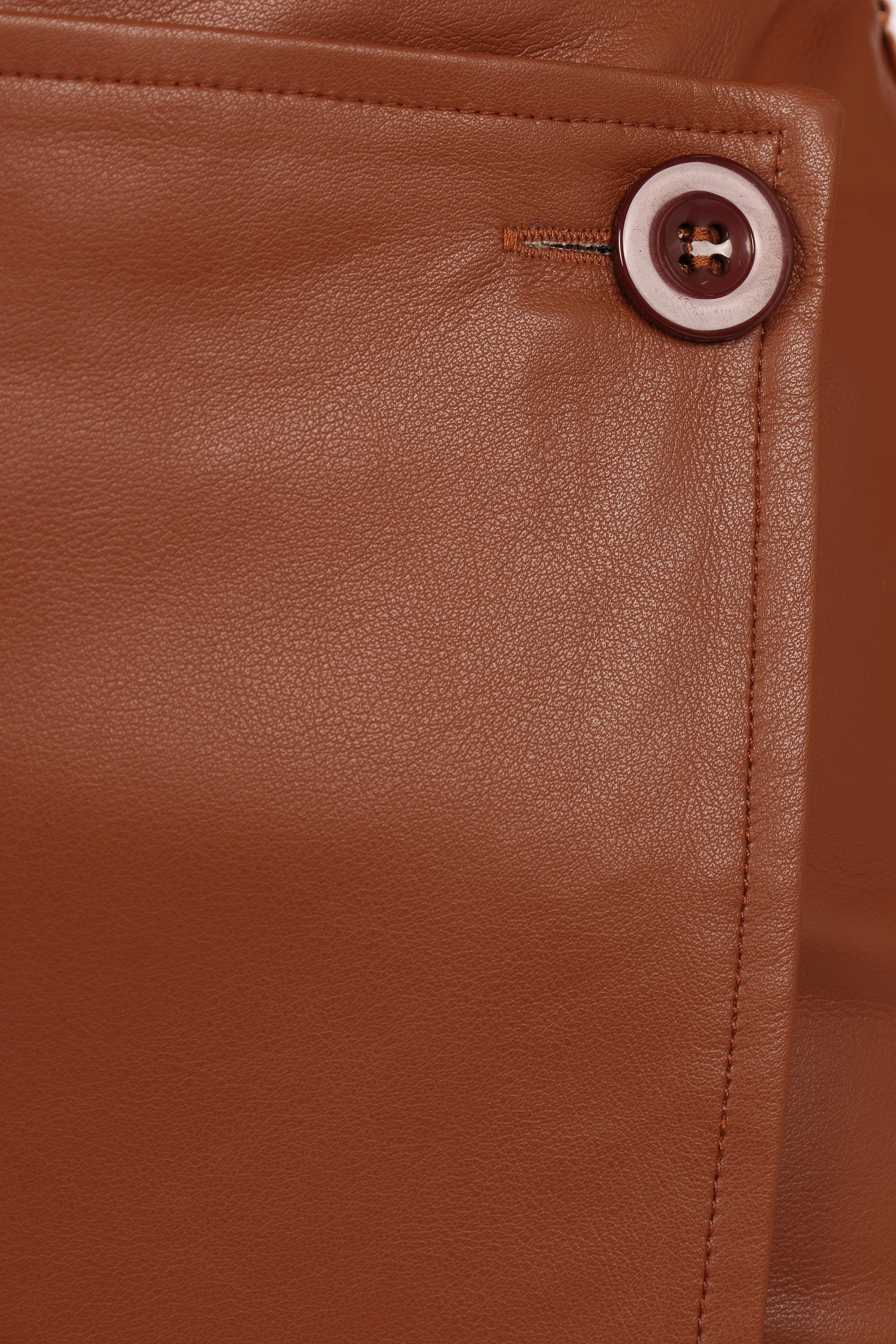 Rebecca Faux Leather Mini Skirt - Camel