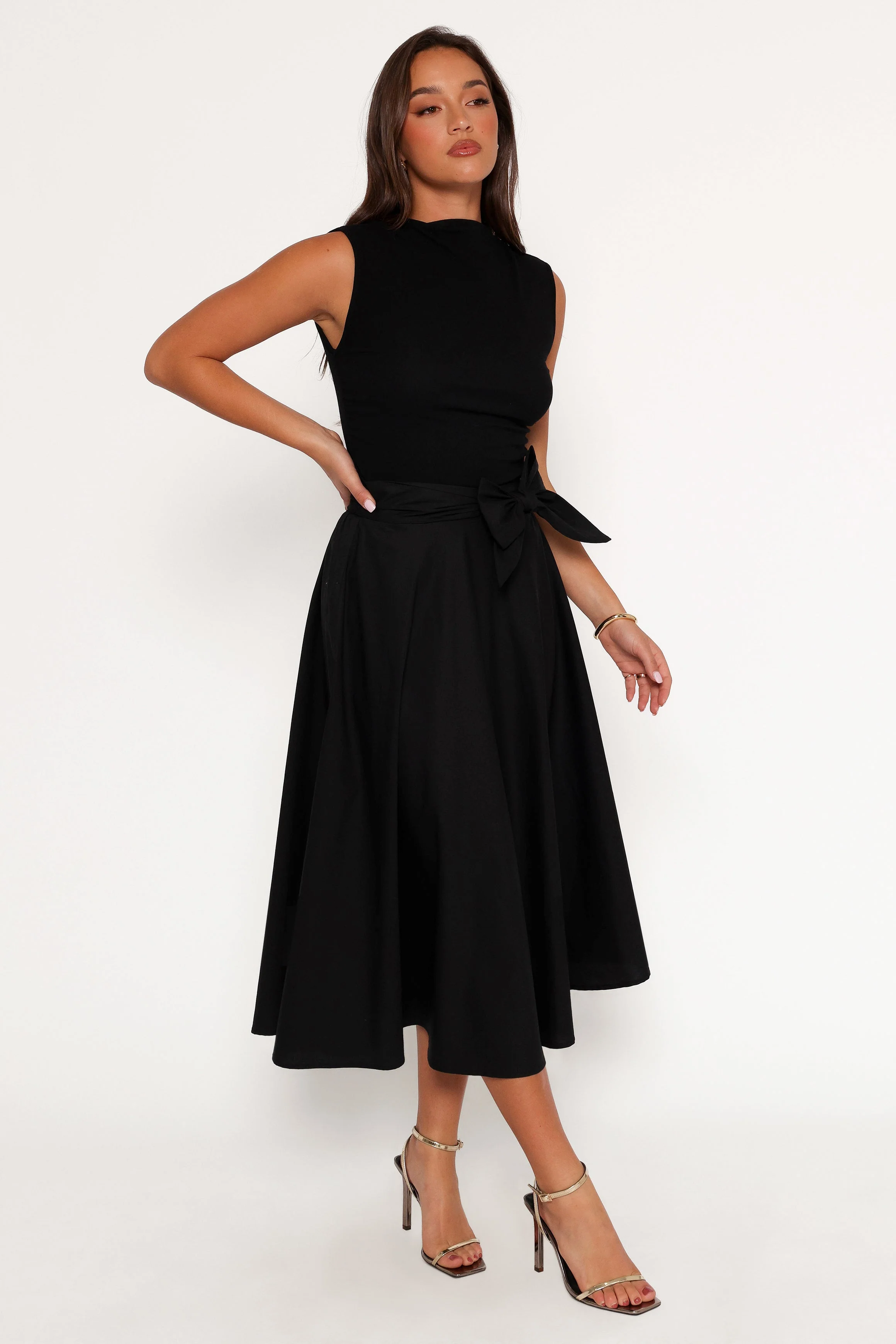 Alessandra Midi Skirt - Black