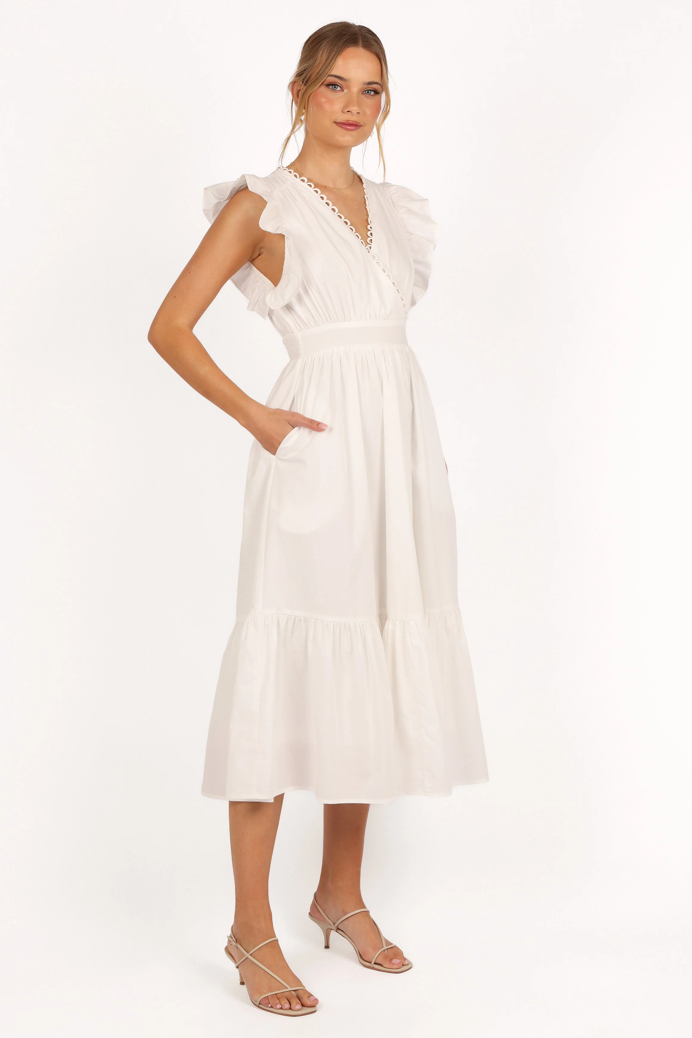 Acadia Midi Dress - White