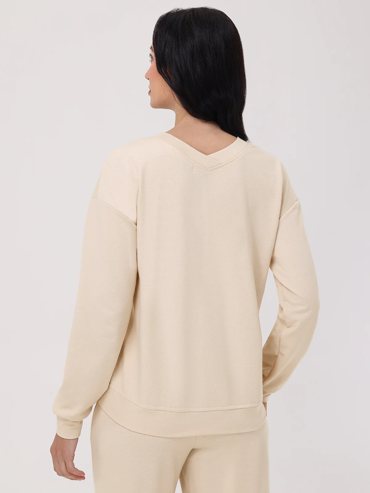 French Terry V-Neck Sweatshirt