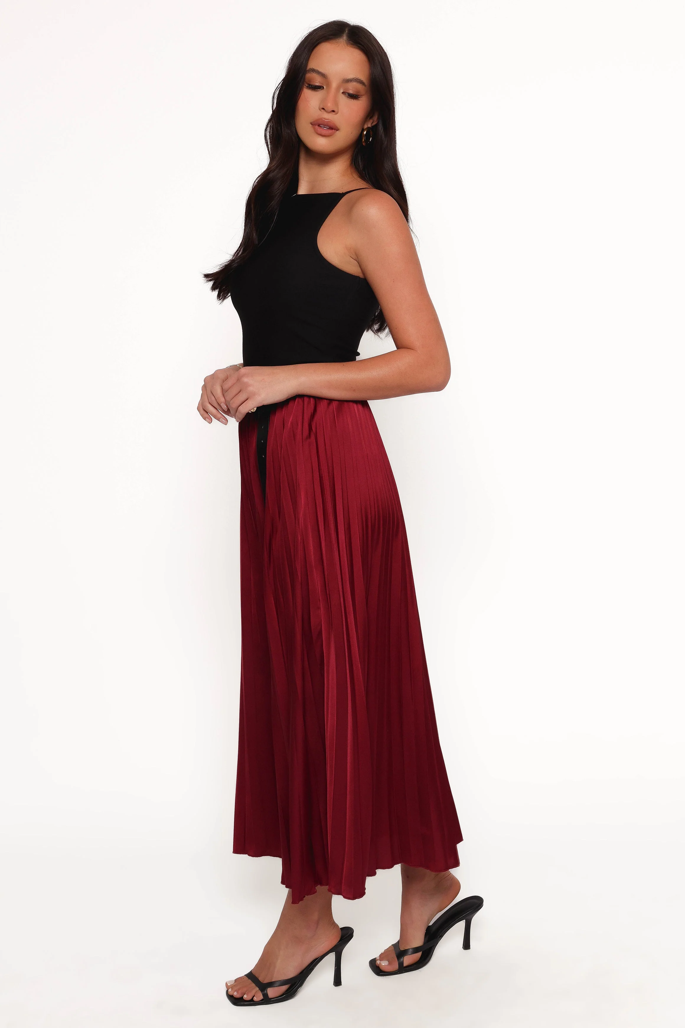 Lysandra Maxi Skirt - Burgundy