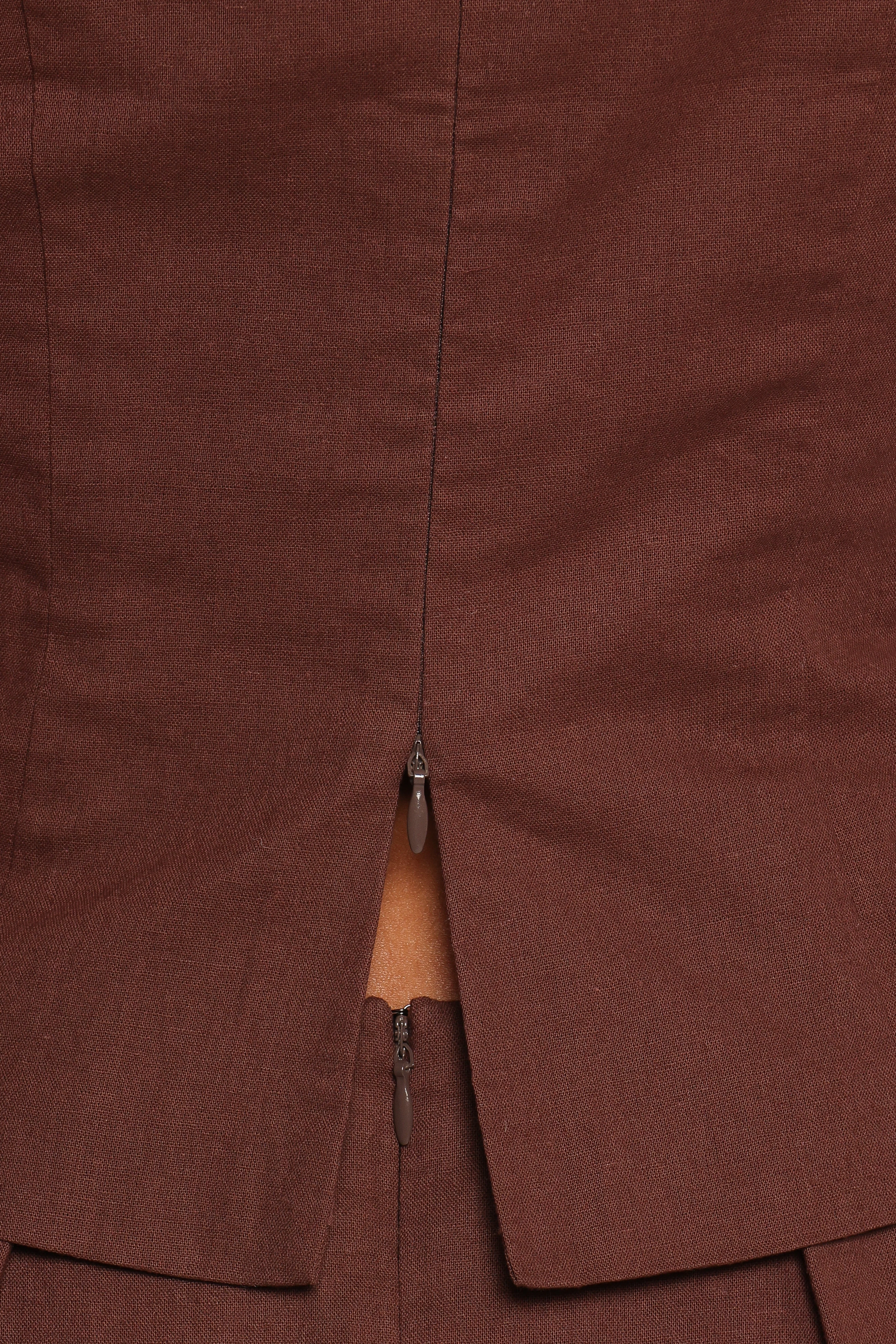Chiaro Shell Top - Brown