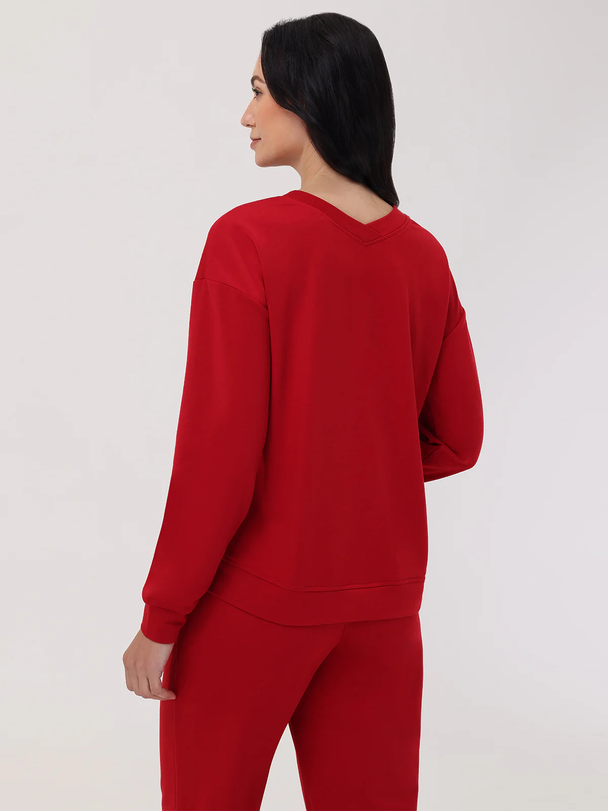 French Terry V-Neck Sweatshirt