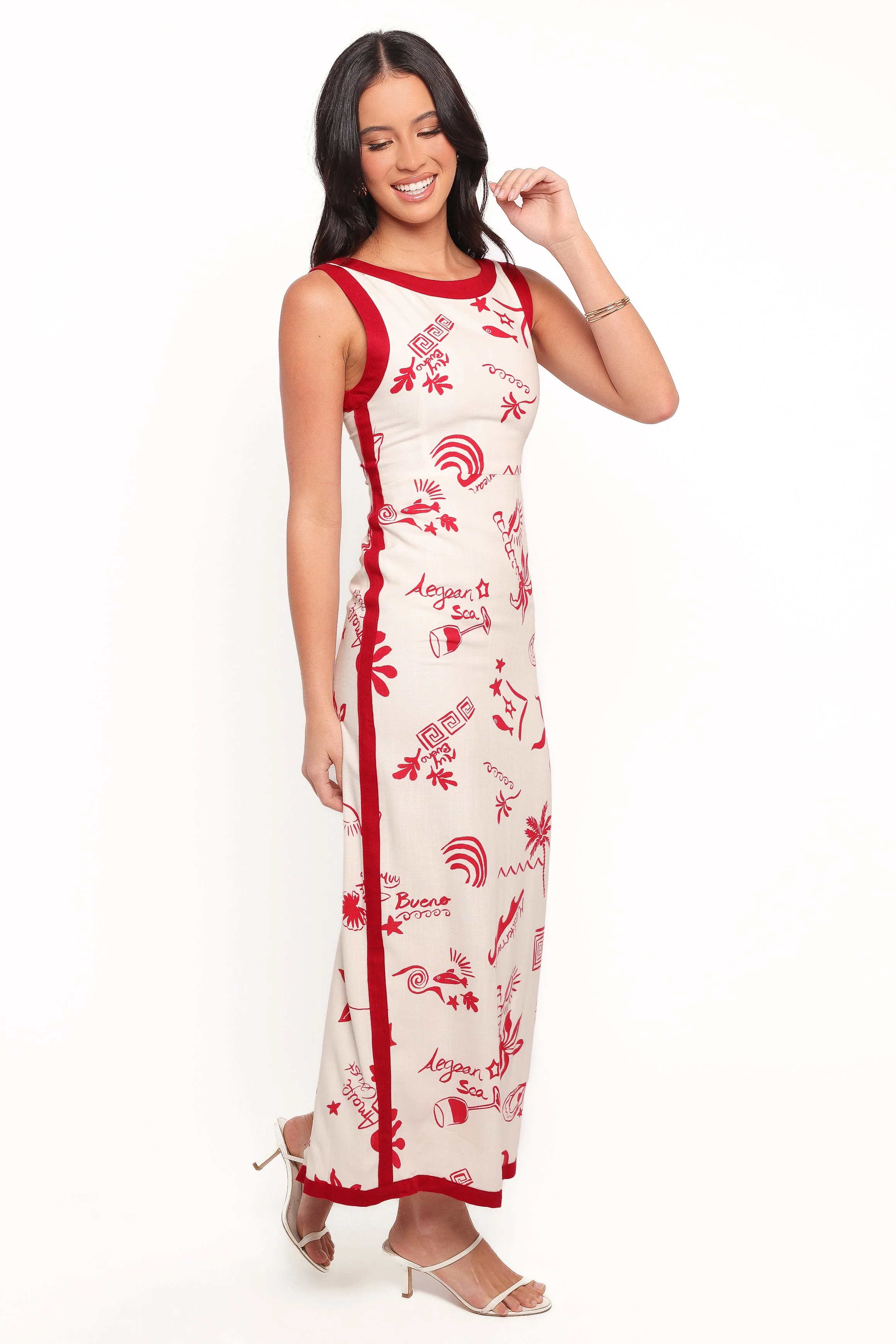 Fiori Maxi Dress - Red