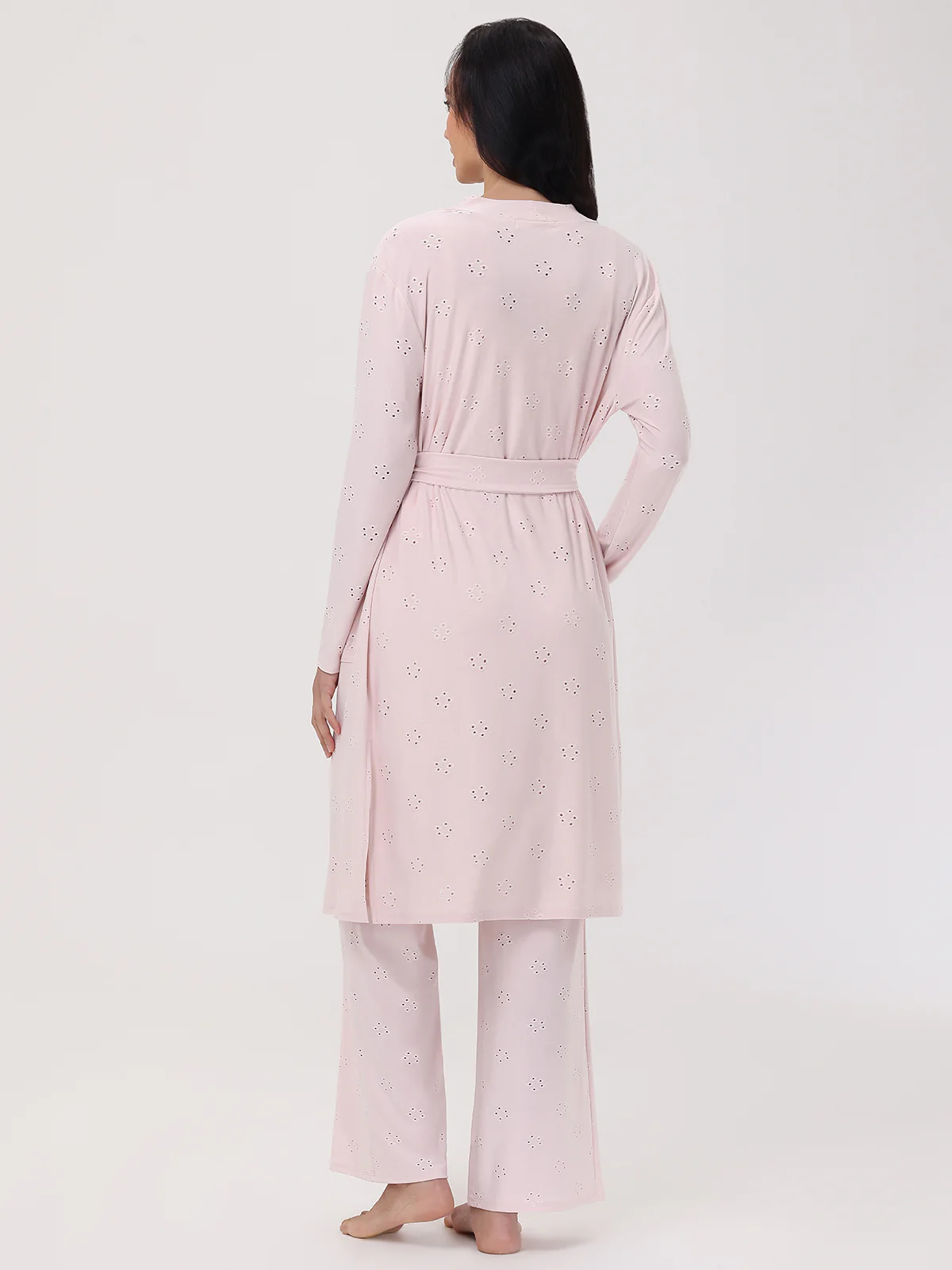 Pointelle Flower Robe