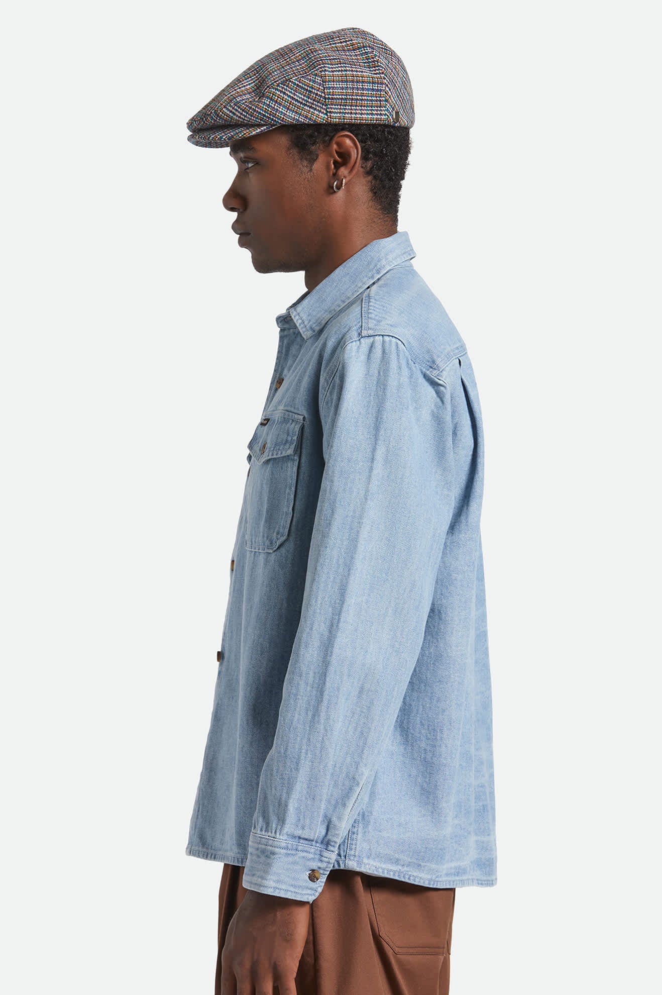 Hooligan Flat Cap - Multi Plaid