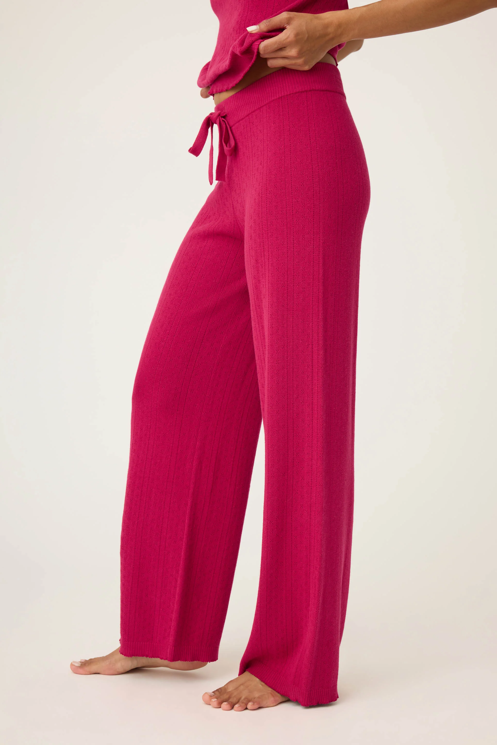 Sweetheart Pointelle Solid Lounge Pants