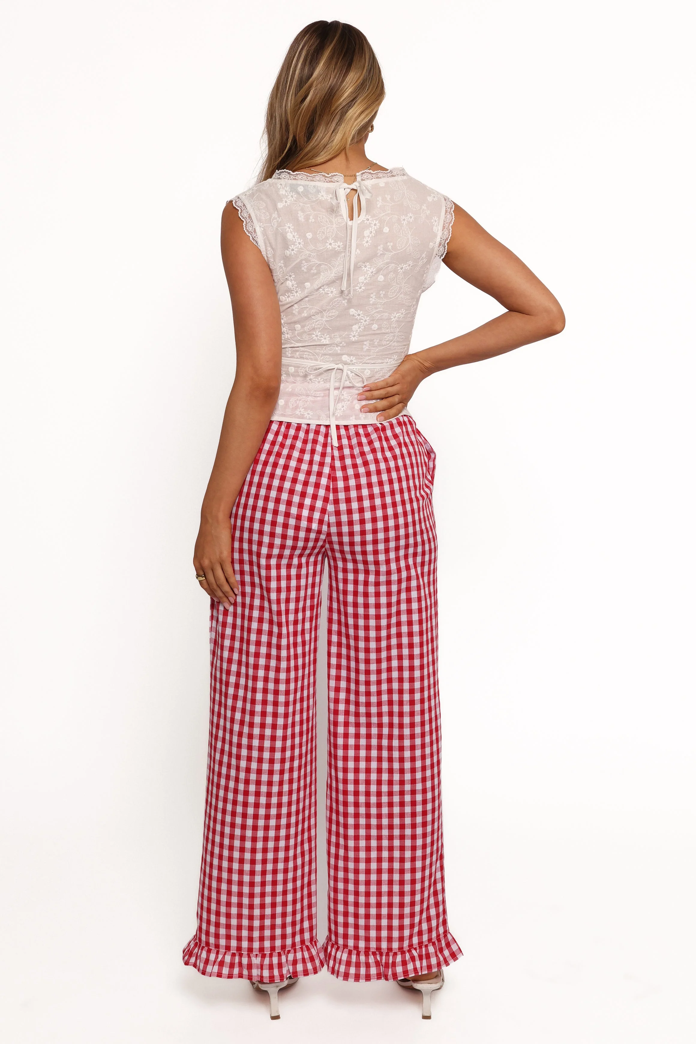 Marina Pant - Red Gingham