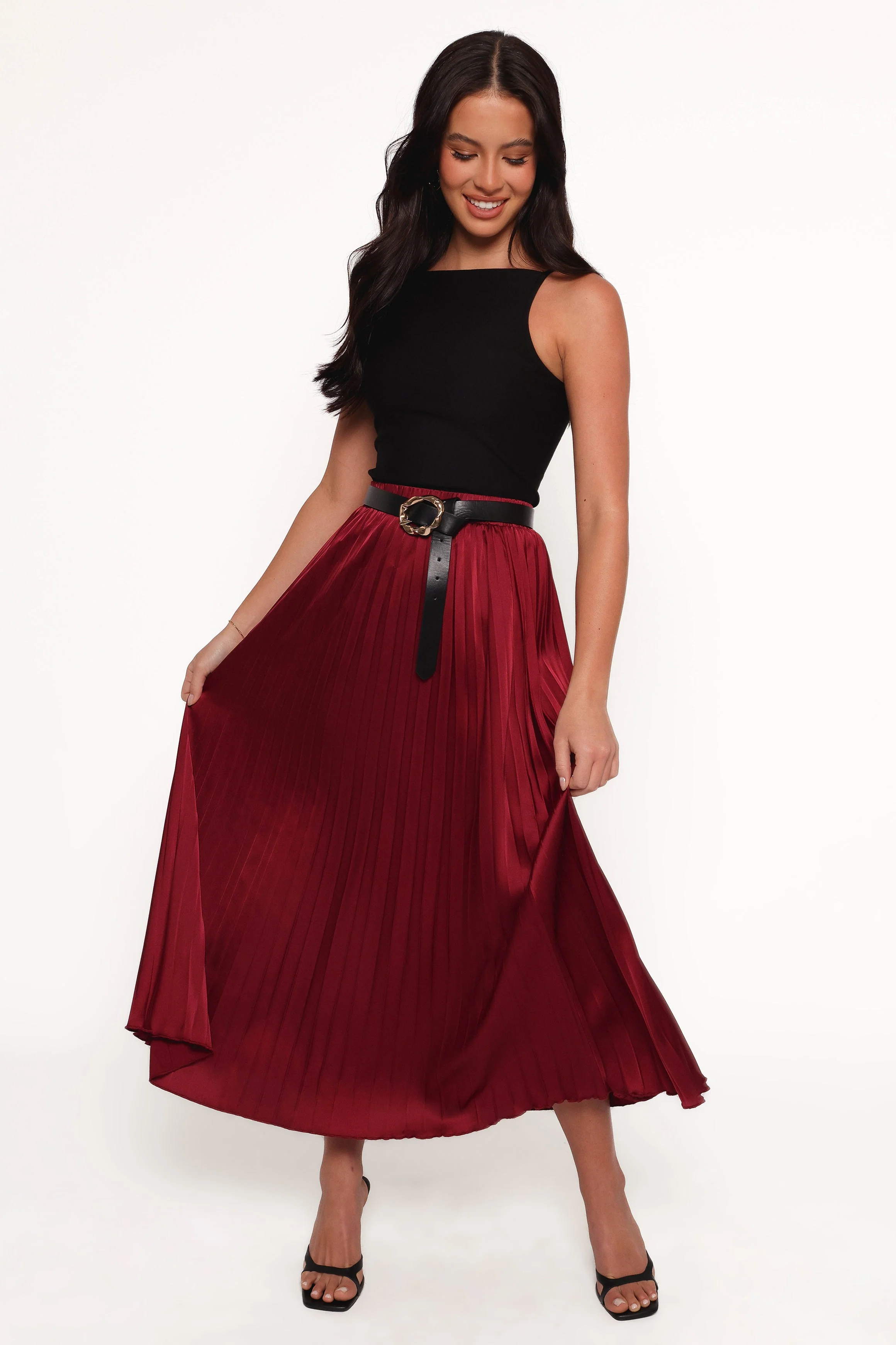 Lysandra Maxi Skirt - Burgundy