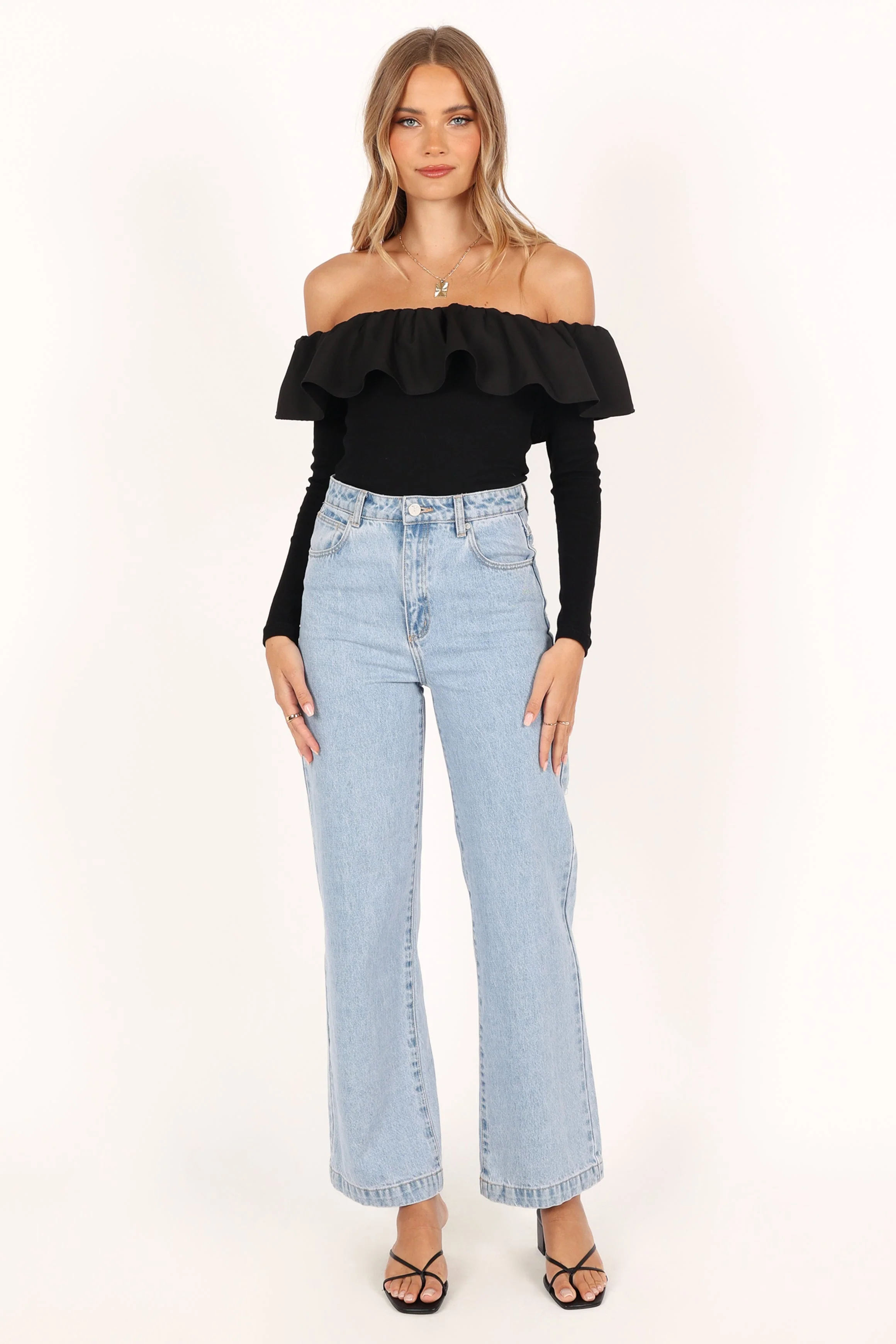 Cloe Off Shoulder Top - Black
