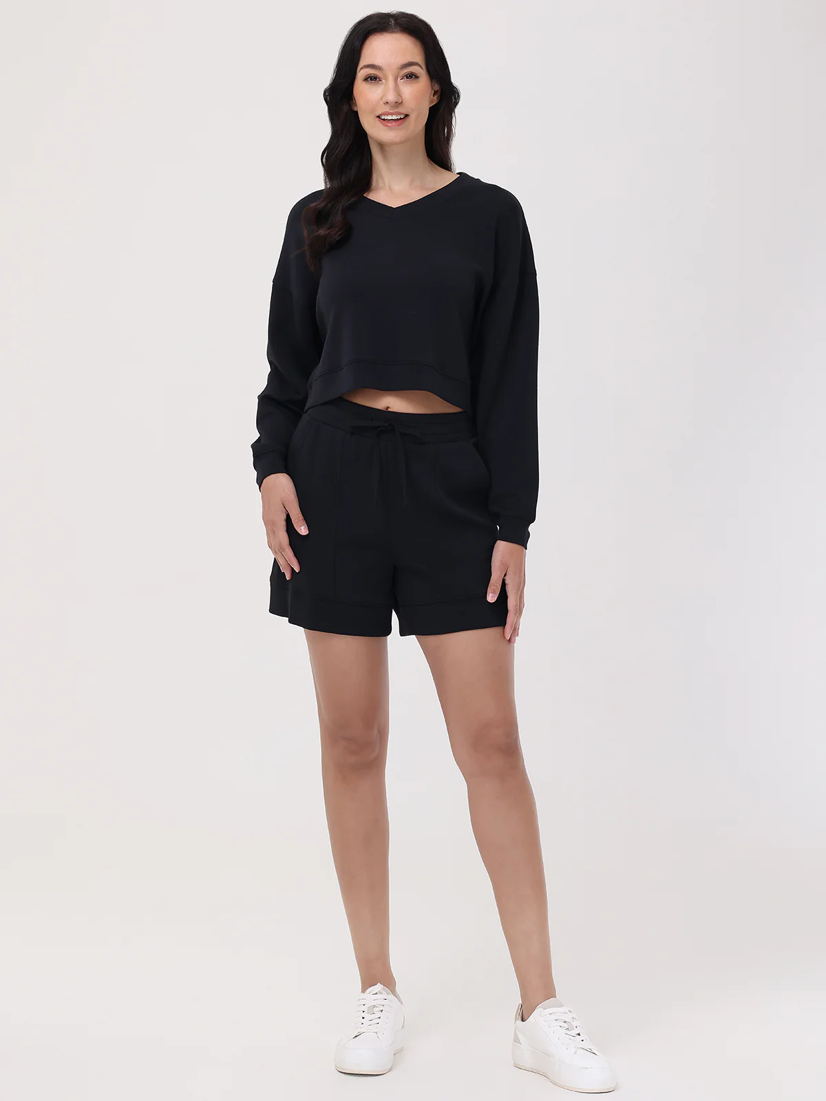 Belted Pintuck Shorts