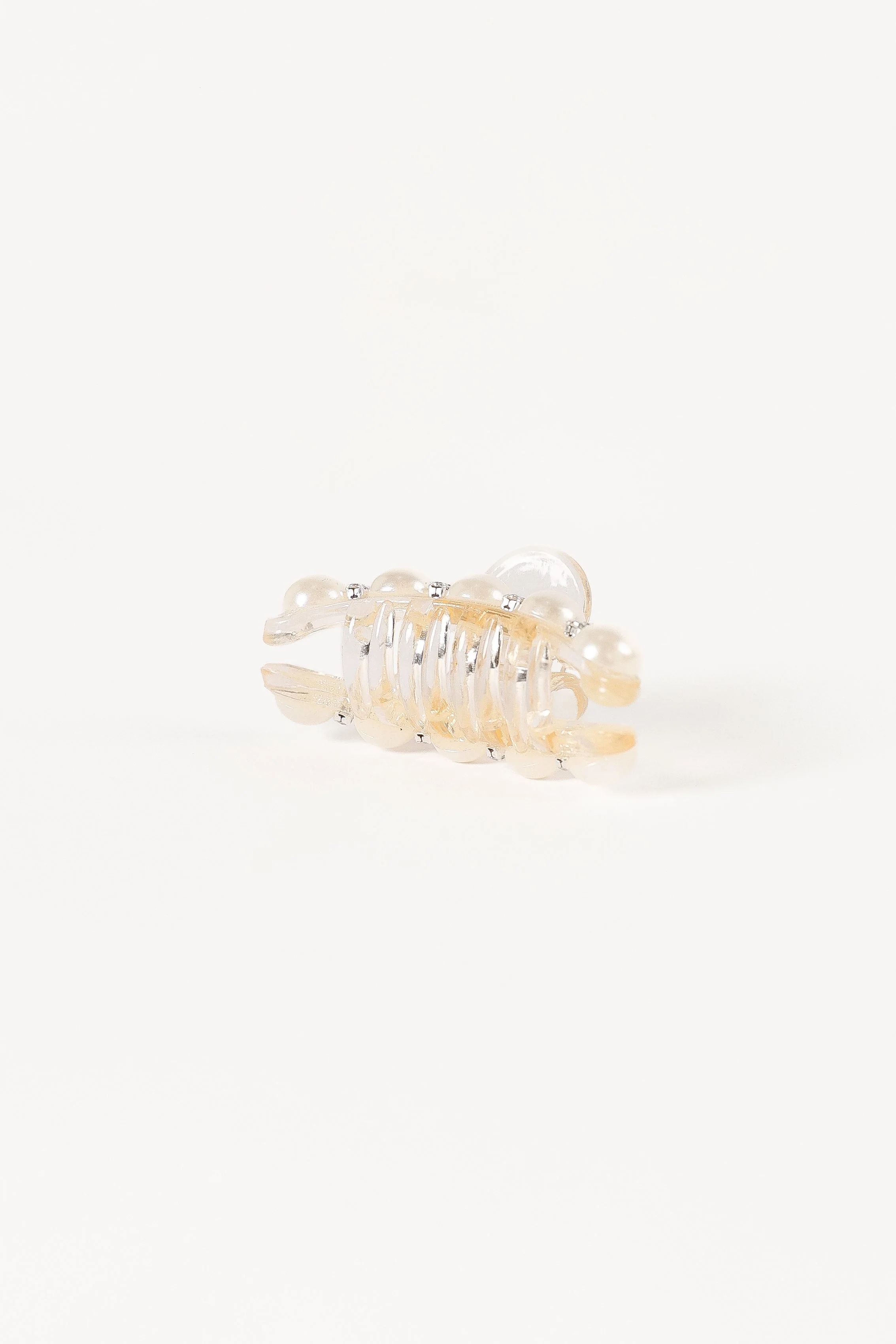 Lile Pearl Hair Clip - White