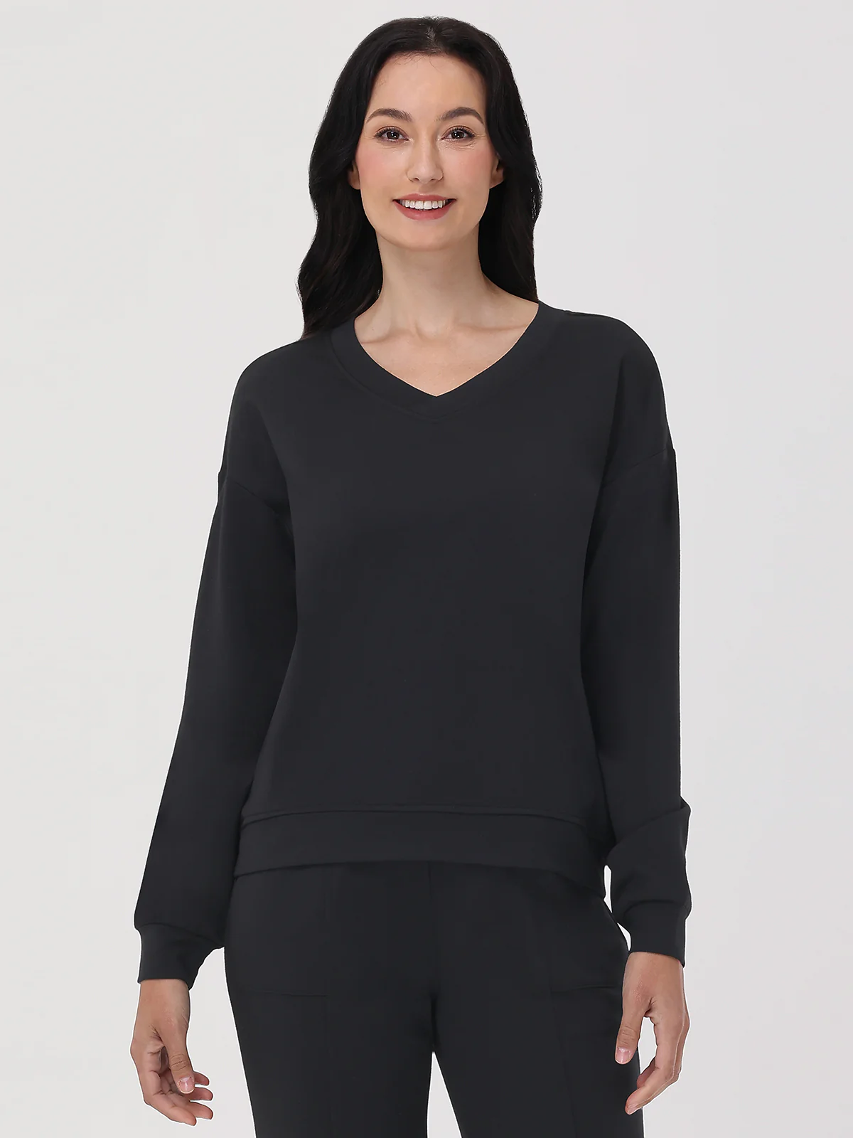 French Terry V-Neck Sweatshirt
