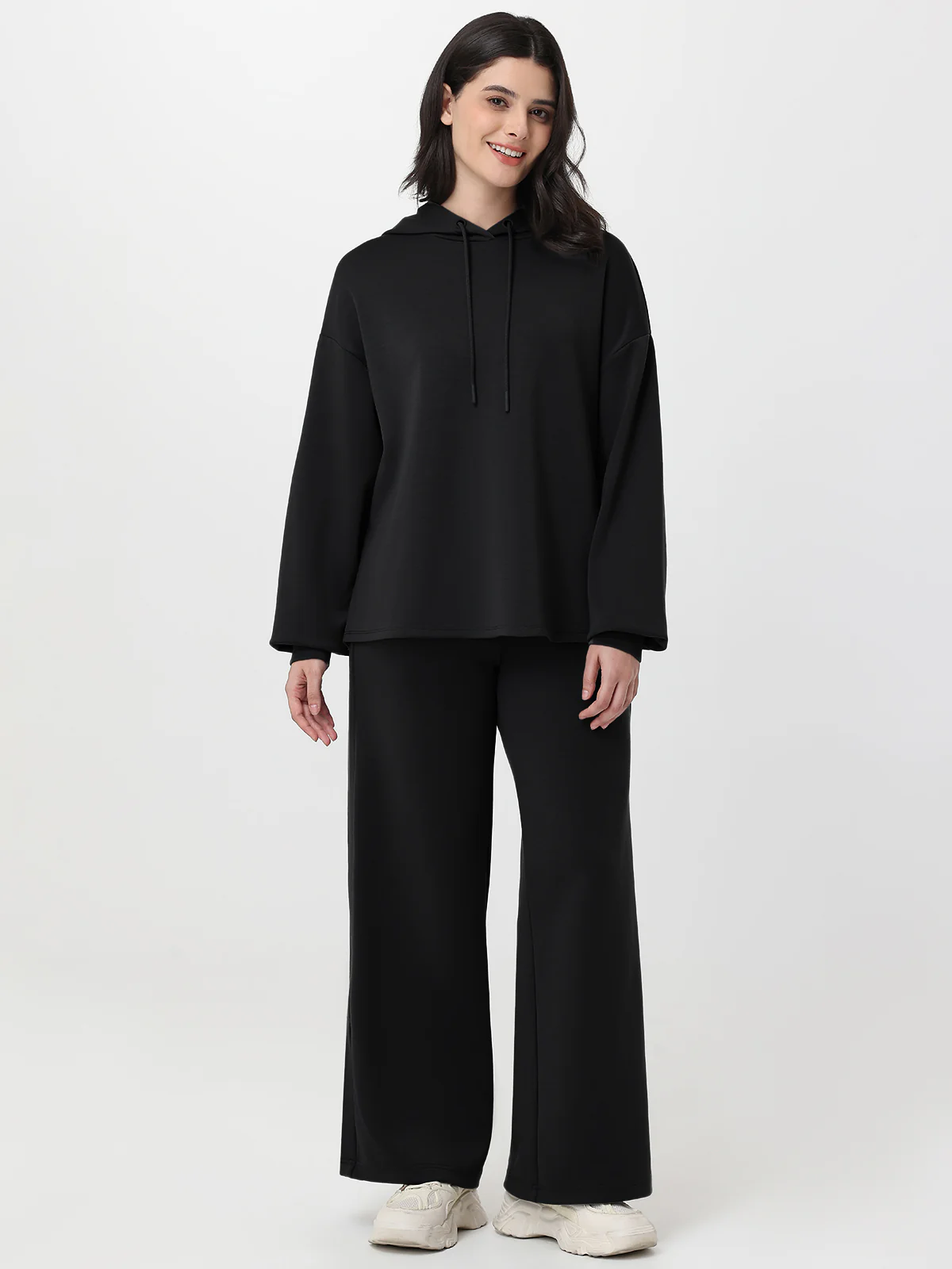 High-Rise Wide Leg Track Pants