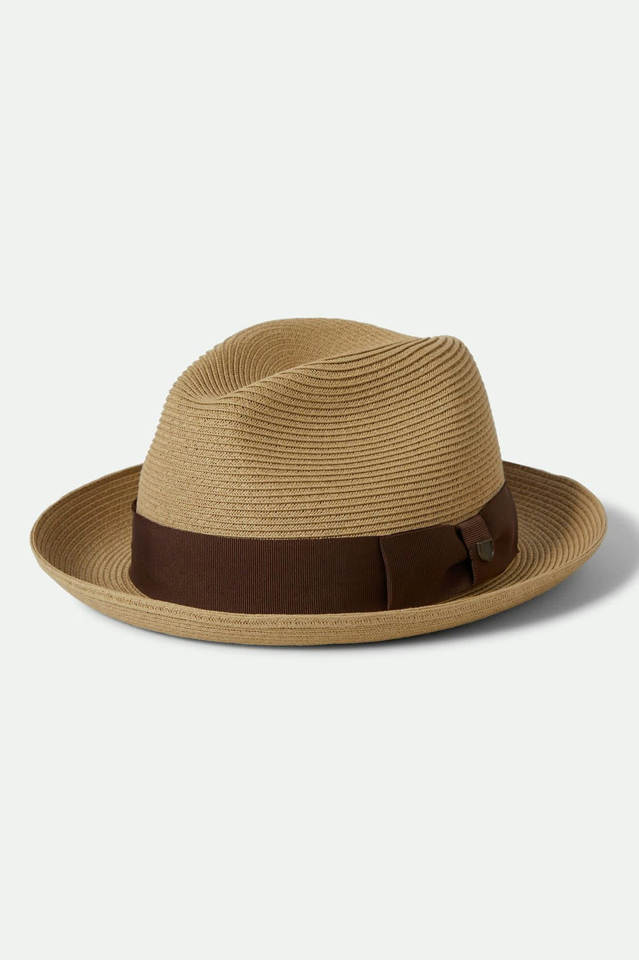 Horton Convertabrim Packable Fedora - Dark Tan/Light Brown