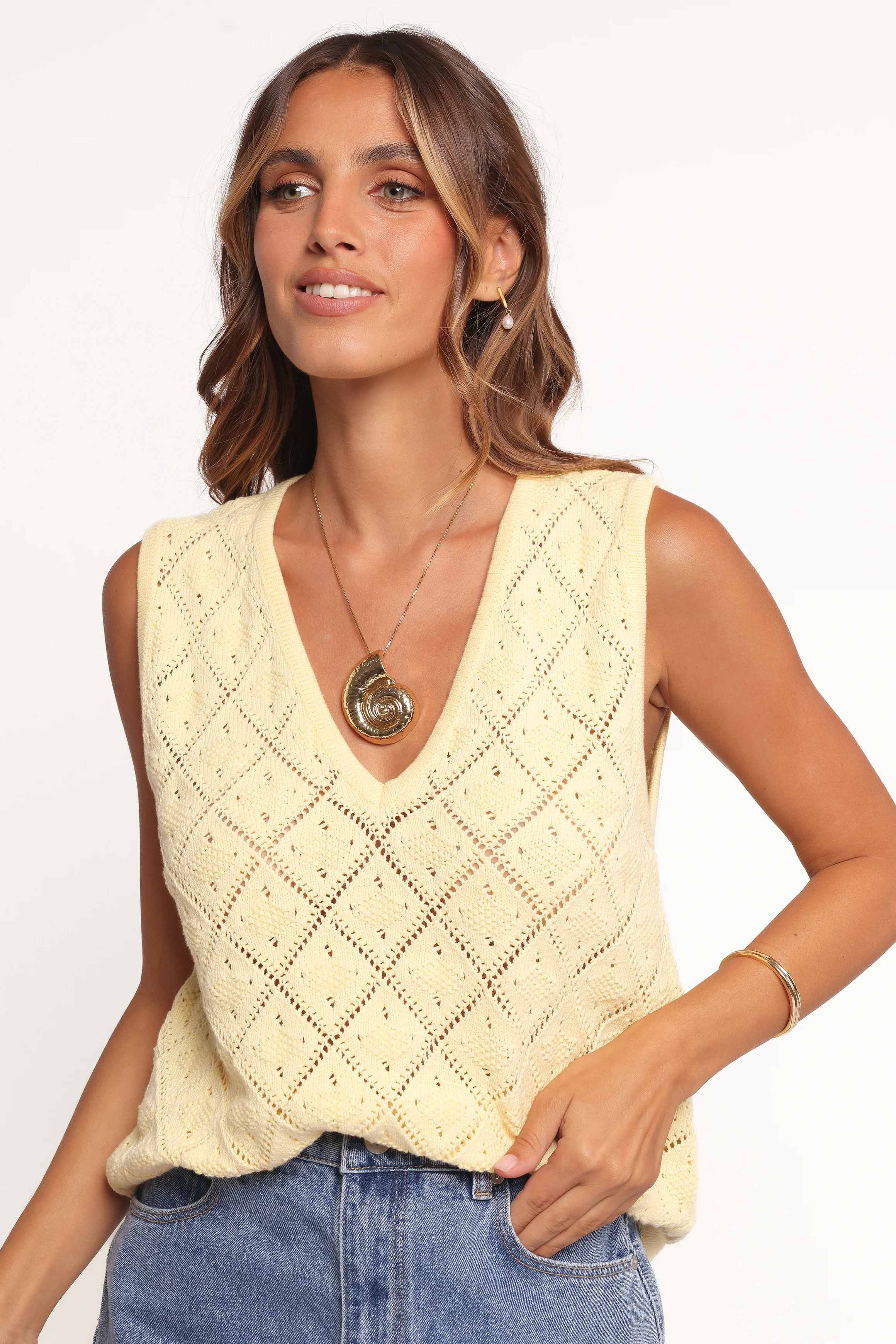 Palma Knit Top - Butter Yellow