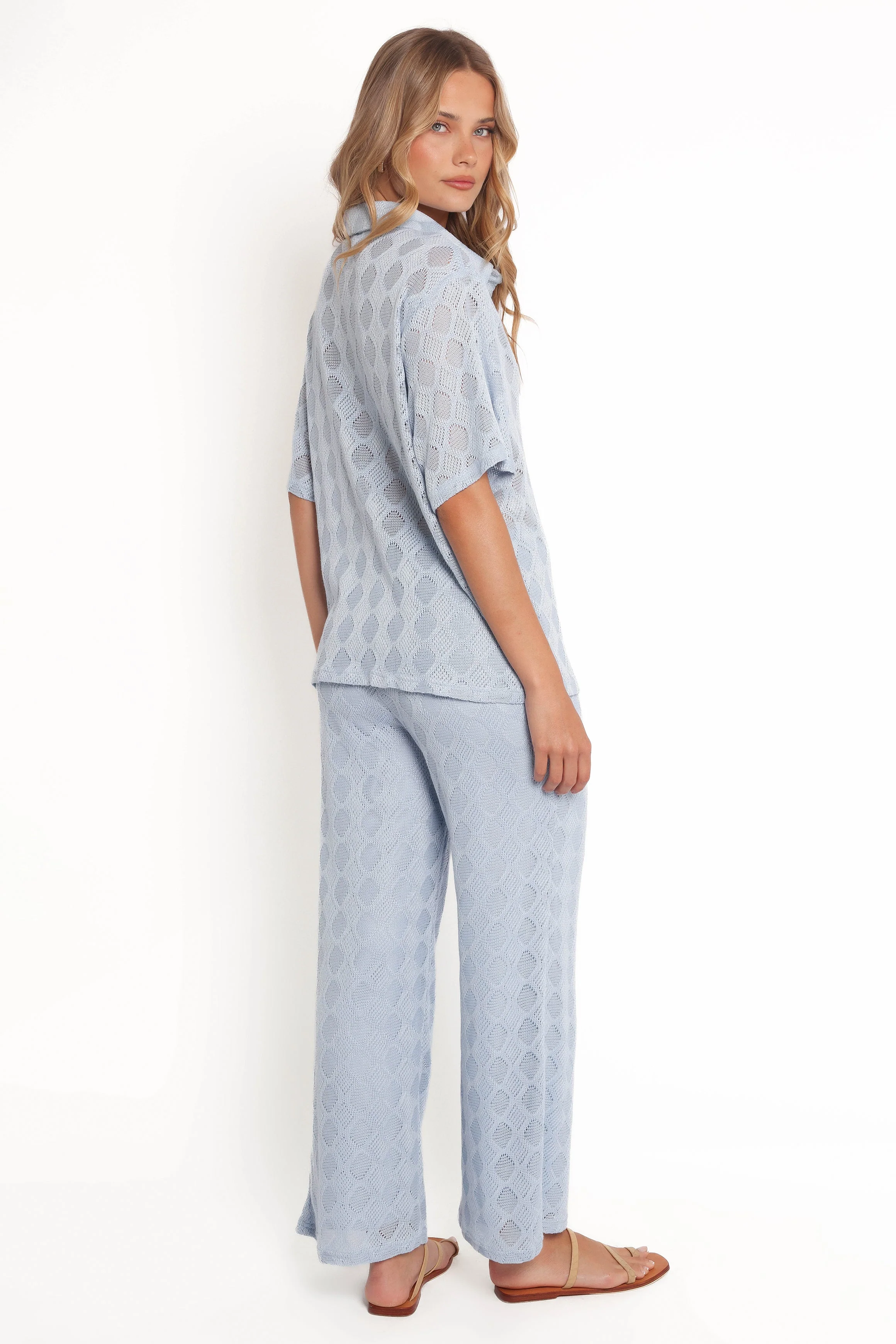 Cora Knit Pant - Blue