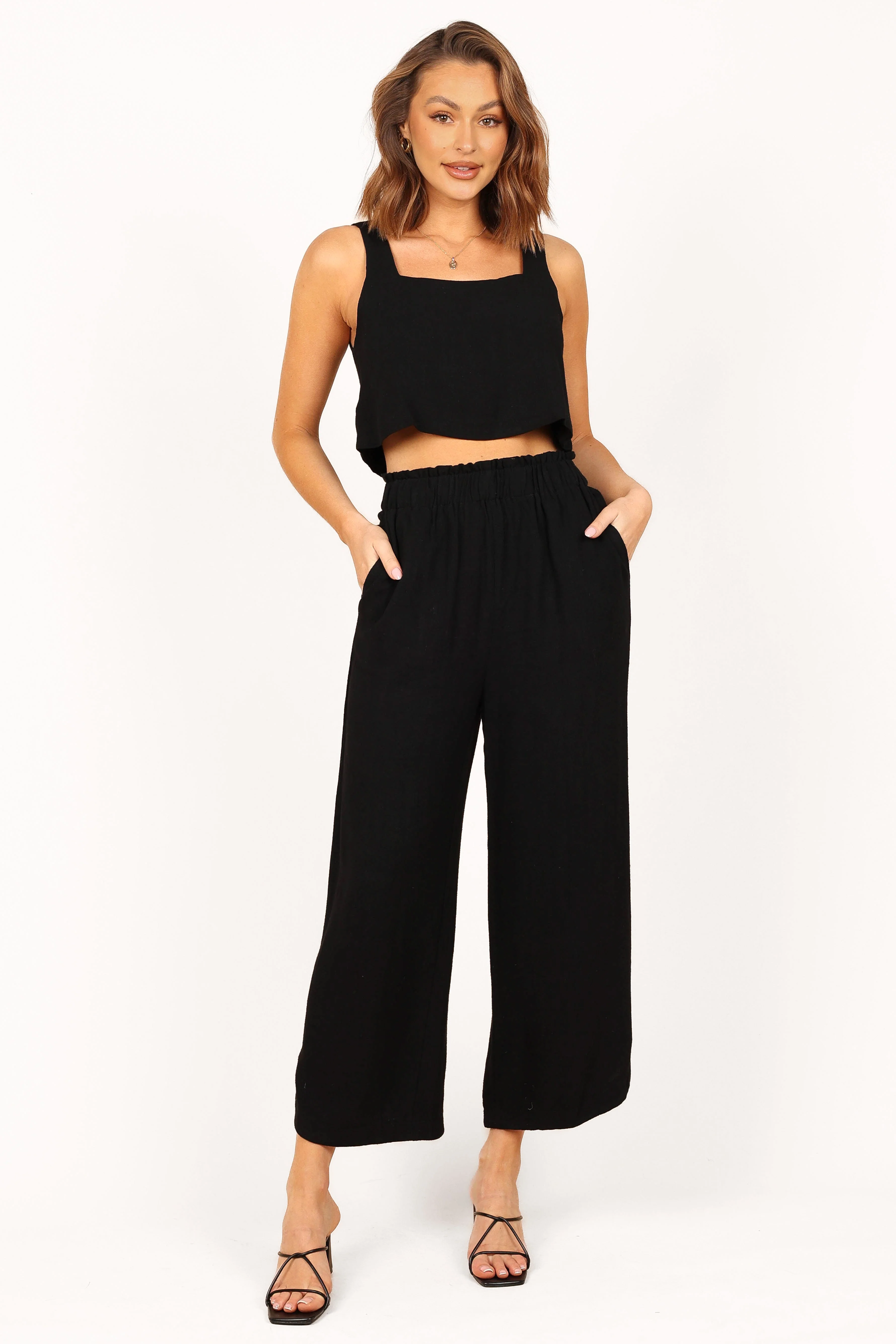 Eleanor High Waisted Pants - Black
