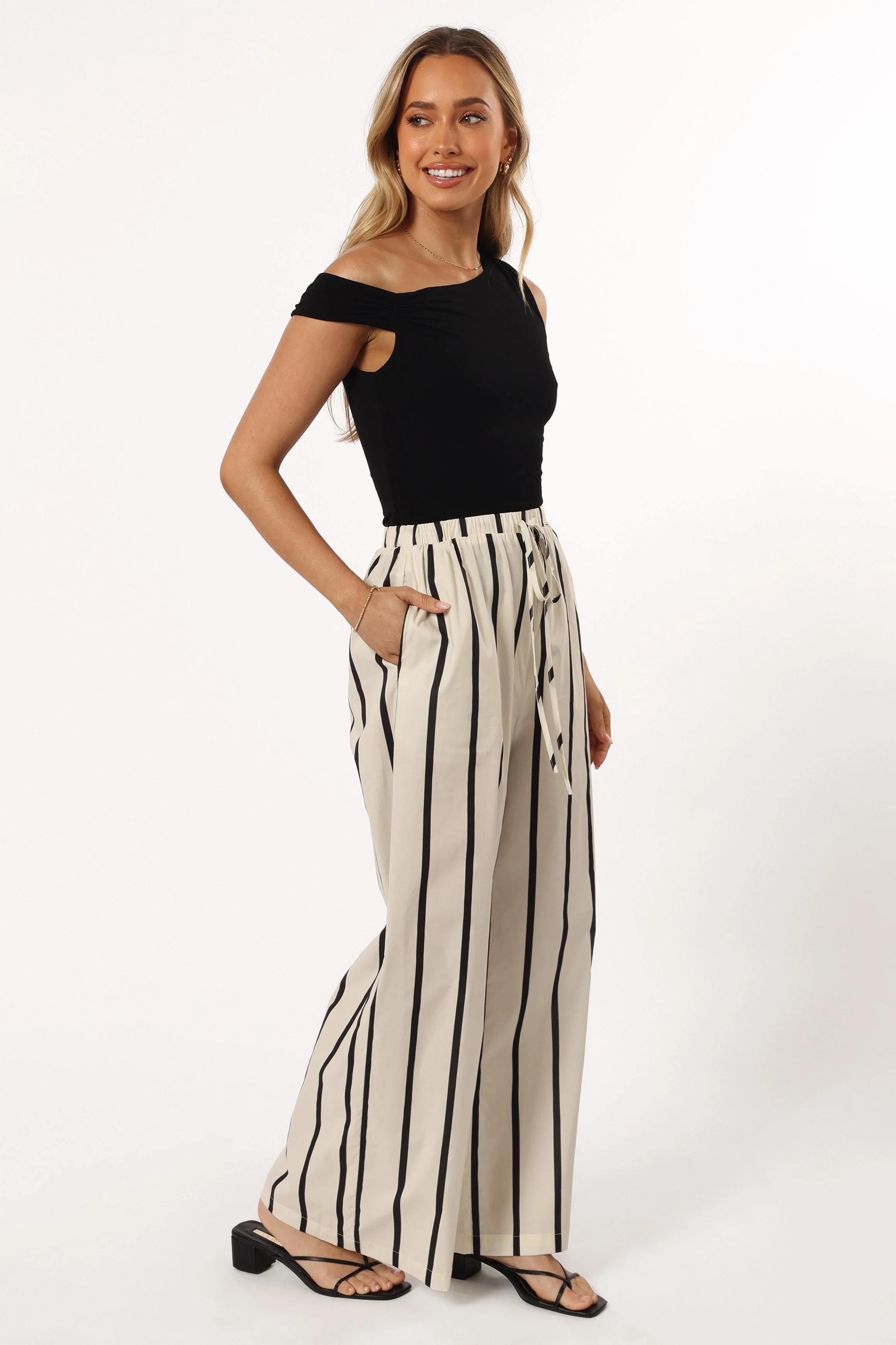 Silvia Pant - Cream Stripe