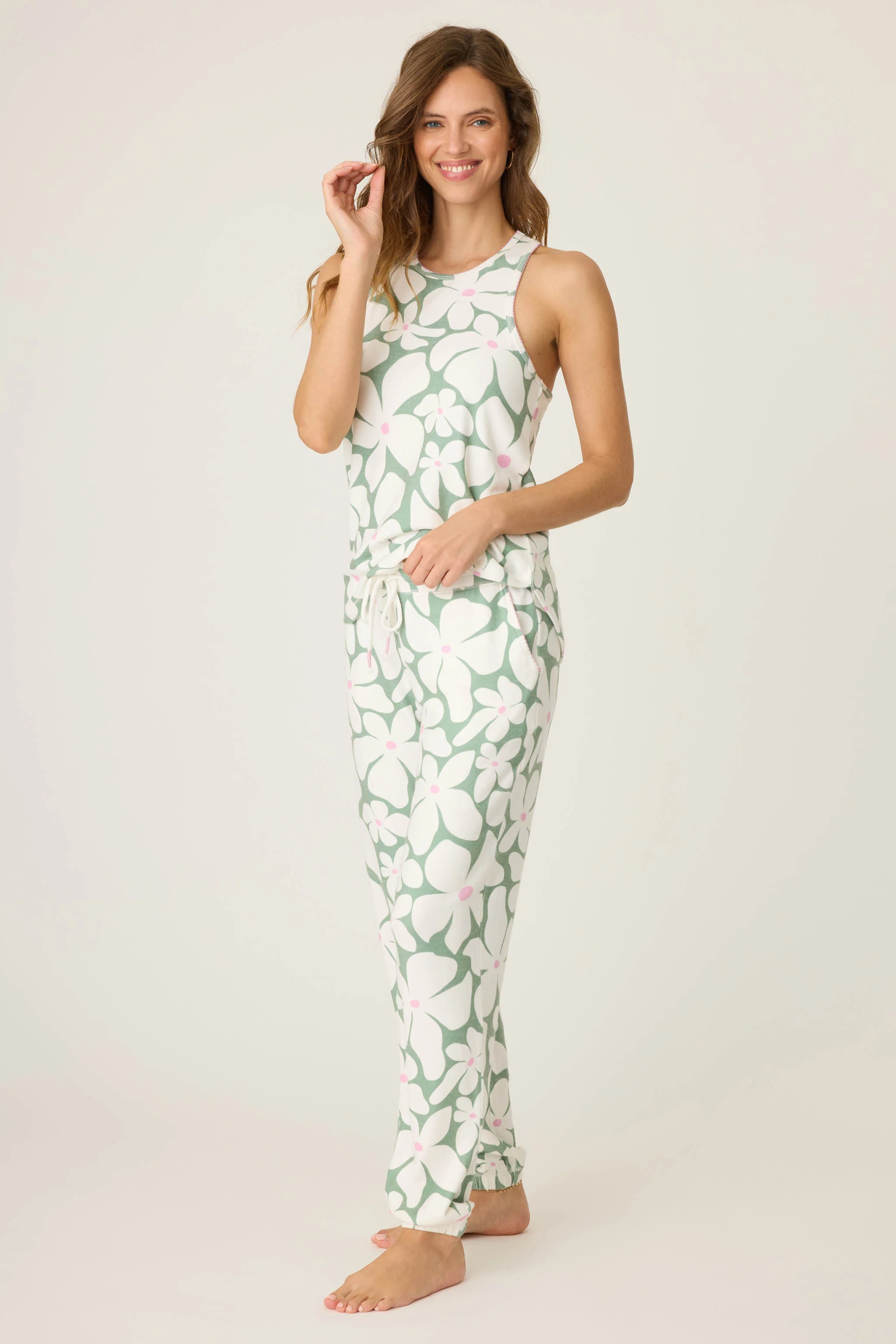 Wish You Were Here Floral Racerback PJ Set