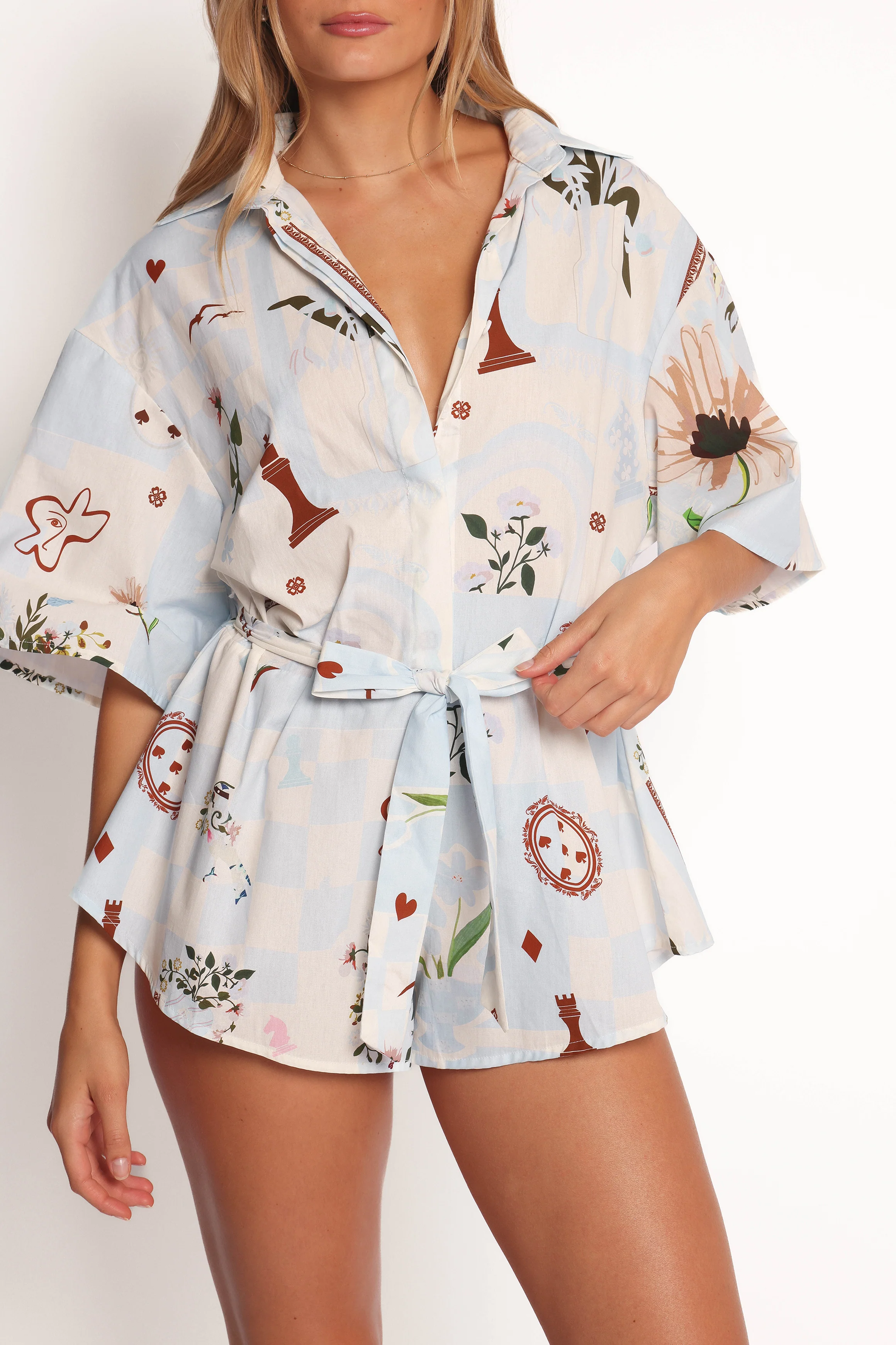 Luisa Romper - Blue Floral